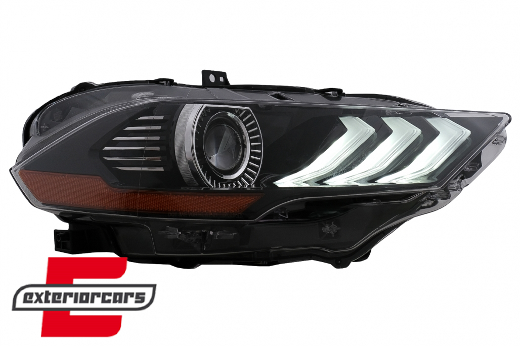 Full LED prednja svjetla RGB DRL SEQ žmigavci (crna) / Ford Mustang VI Facelift (2018-2022) - Slika 3
