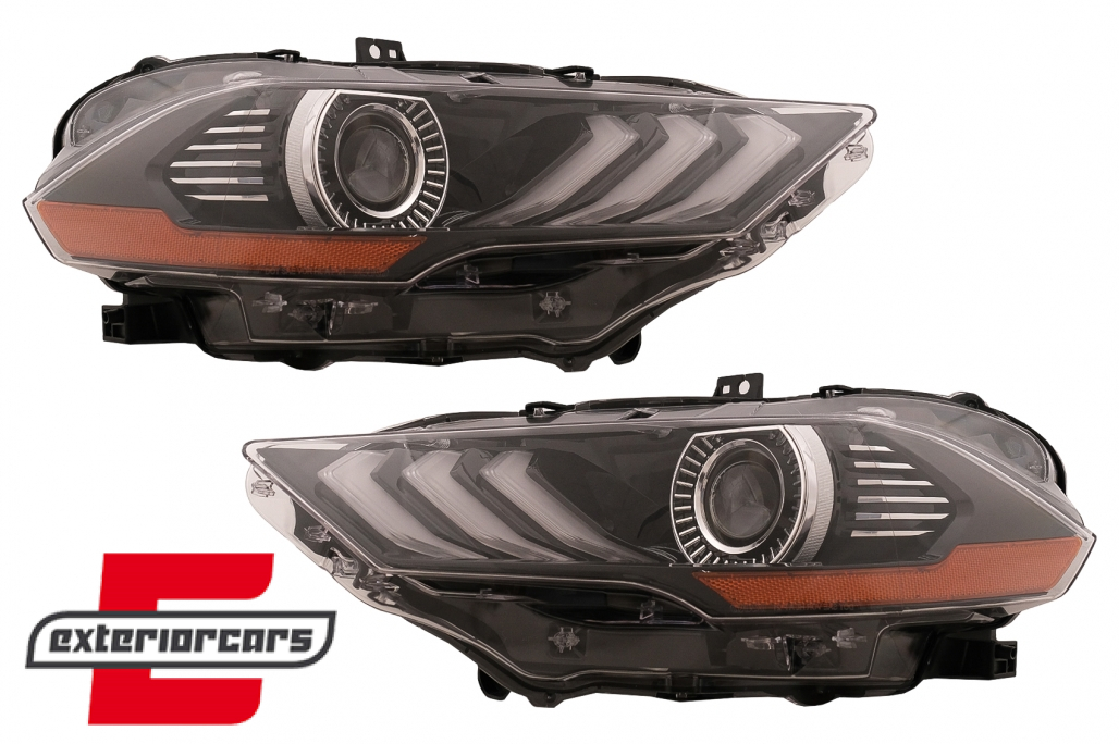 Full LED prednja svjetla RGB DRL SEQ žmigavci (crna) / Ford Mustang VI Facelift (2018-2022) - Slika 9