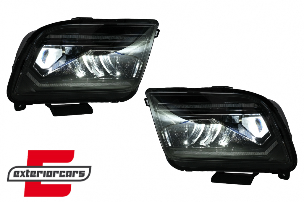 Full LED prednji farovi SEQ žmigavci (crna) / Ford Mustang V (2004-2009) - Slika 10