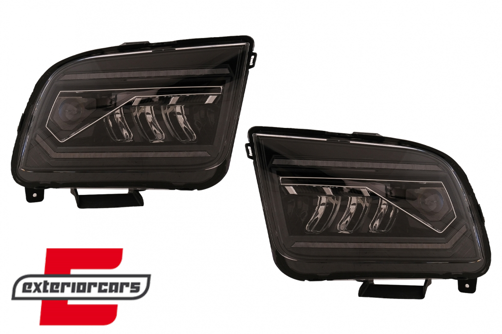 Full LED prednji farovi SEQ žmigavci (crna) / Ford Mustang V (2004-2009) - Slika 13