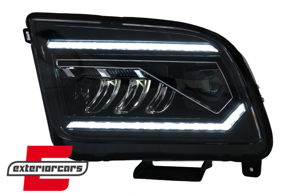 Full LED prednji farovi SEQ žmigavci (crna) / Ford Mustang V (2004-2009) - Slika 2