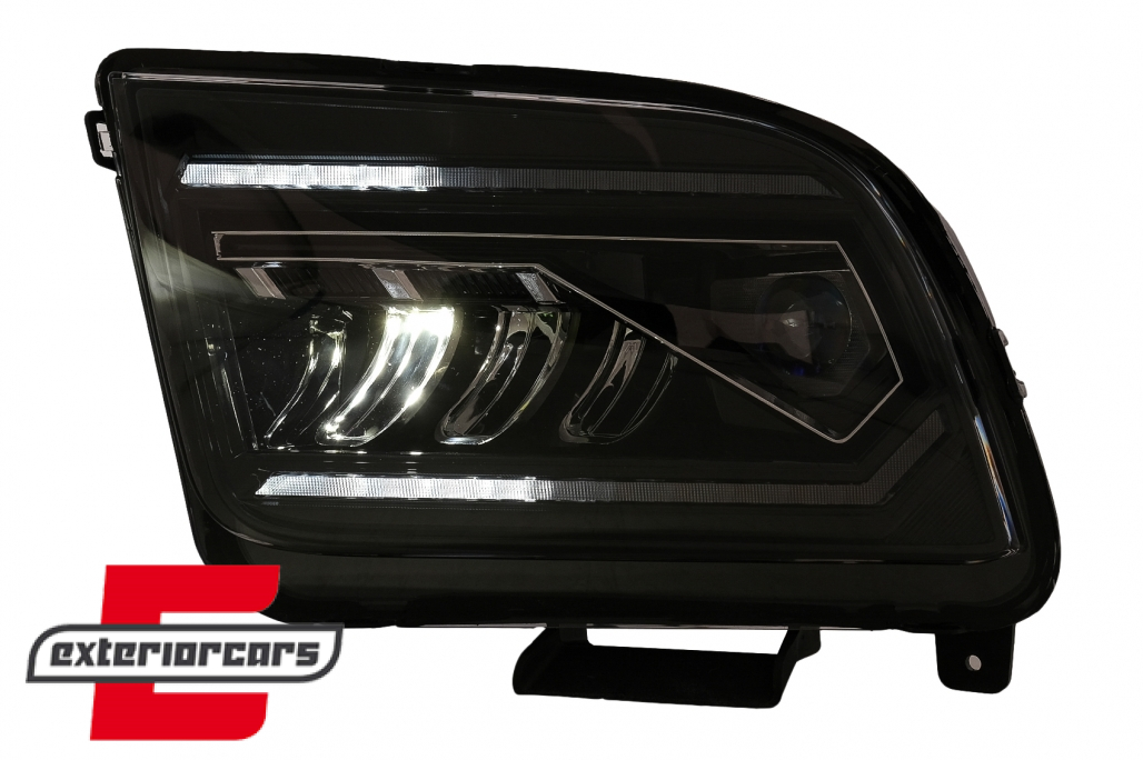 Full LED prednji farovi SEQ žmigavci (crna) / Ford Mustang V (2004-2009) - Slika 3