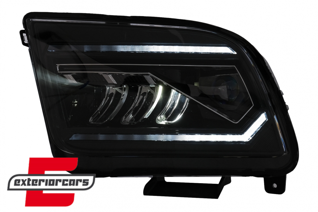 Full LED prednji farovi SEQ žmigavci (crna) / Ford Mustang V (2004-2009) - Slika 5
