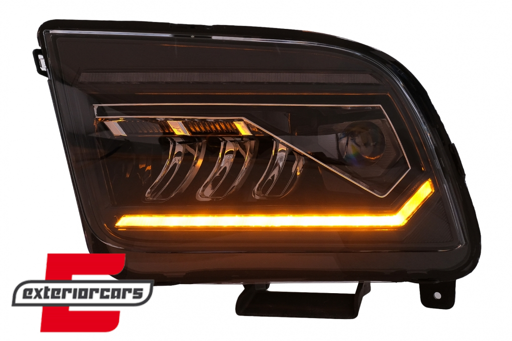 Full LED prednji farovi SEQ žmigavci (crna) / Ford Mustang V (2004-2009) - Slika 6