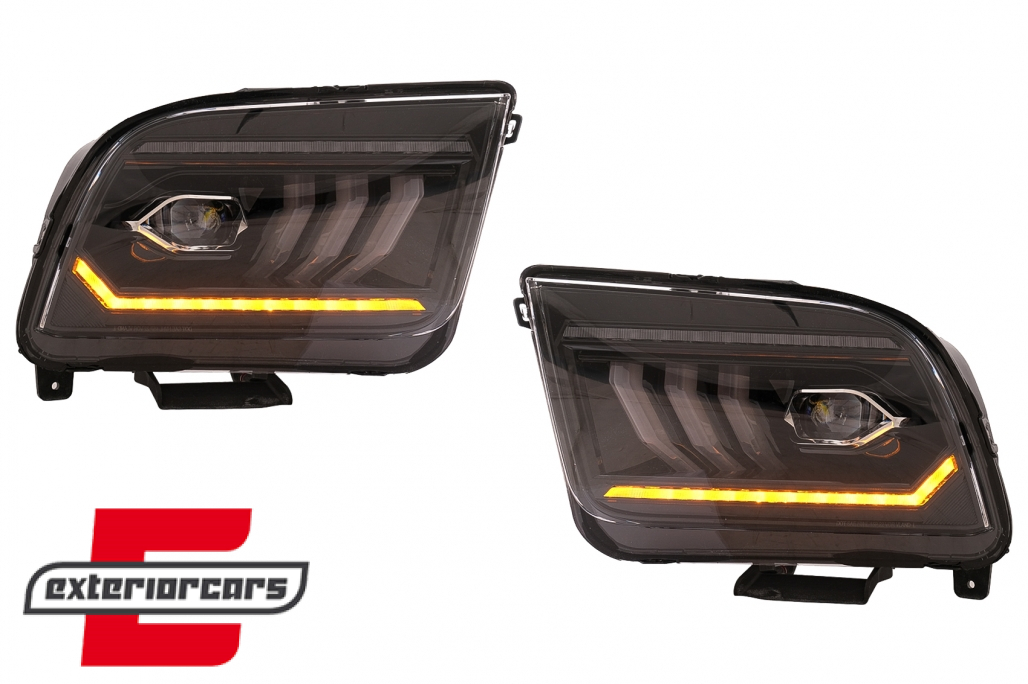 Full LED prednja svjetla SEQ žmigavci (crna) / Ford Mustang V (2004-2009) - Slika 9