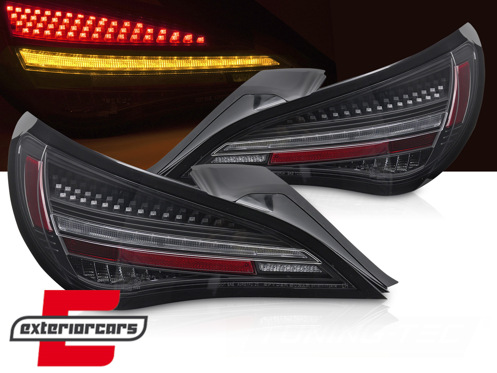 Full LED stražnja svjetla SEQ žmigavci (crna) / Mercedes CLA C117 W117 (2013-2018)