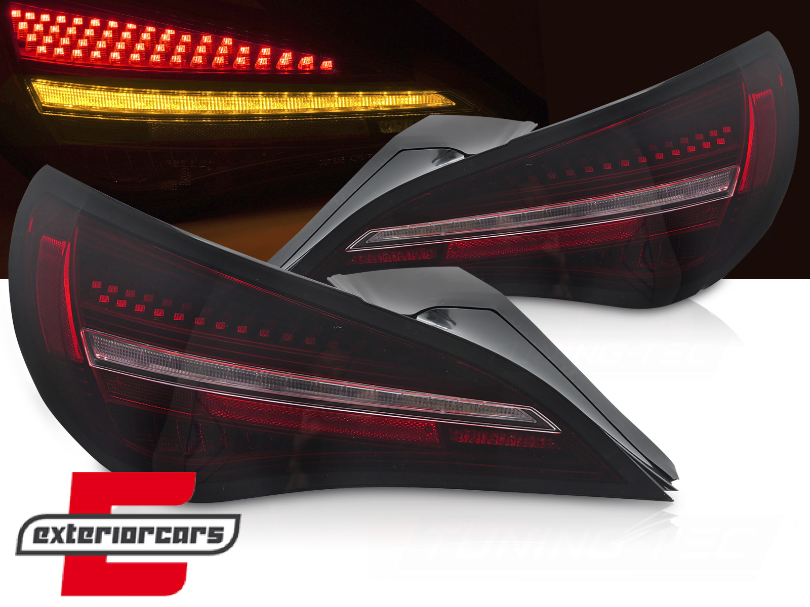 Full LED stražnja svjetla SEQ žmigavci (crna/crvena) / Mercedes CLA C117 W117 (2013-2018)