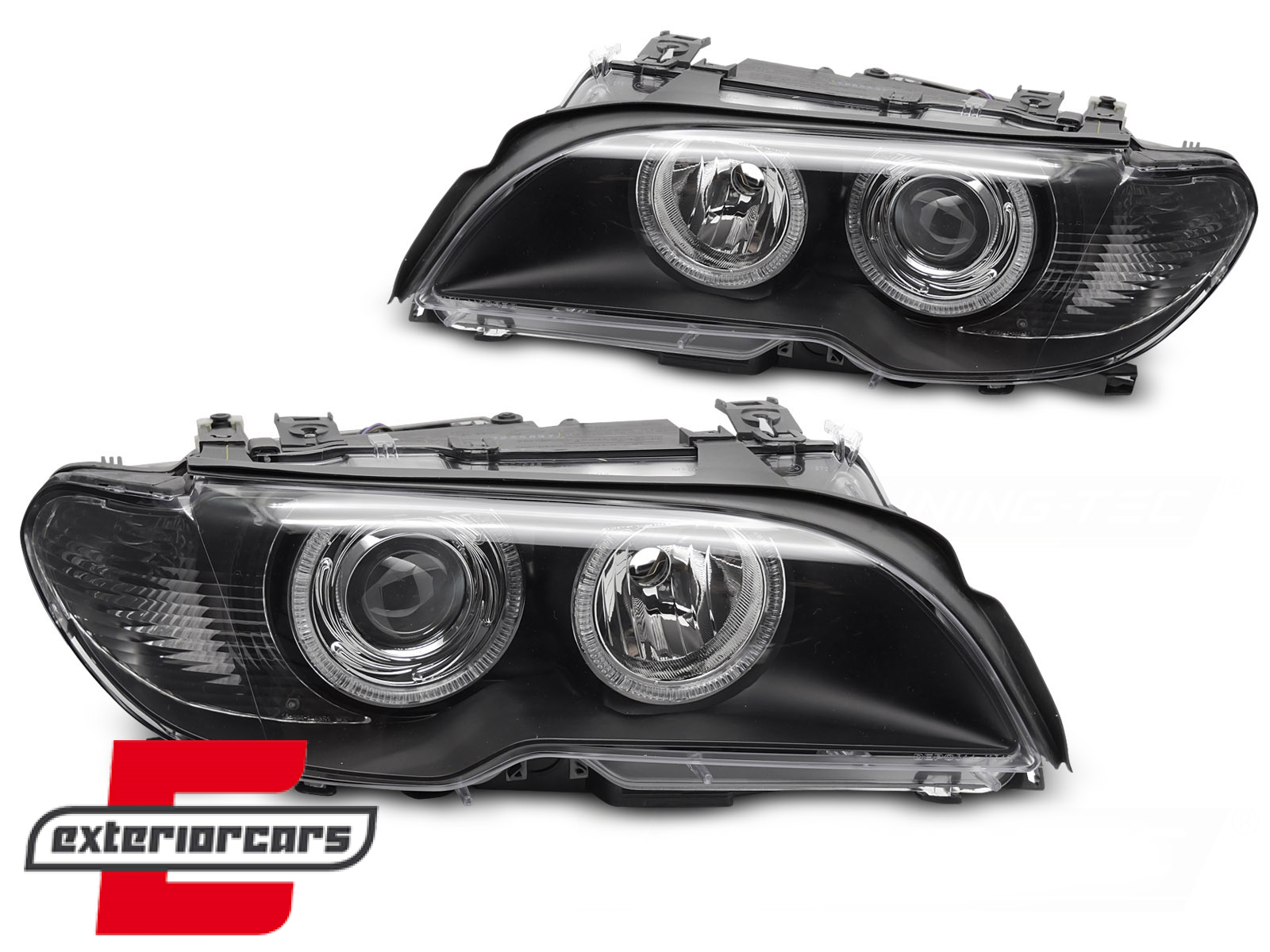 Prednja svjetla Angel Eyes Xenon (crna) / BMW serije 3 E46 Coupe Cabrio (2003-2006) - Slika 2