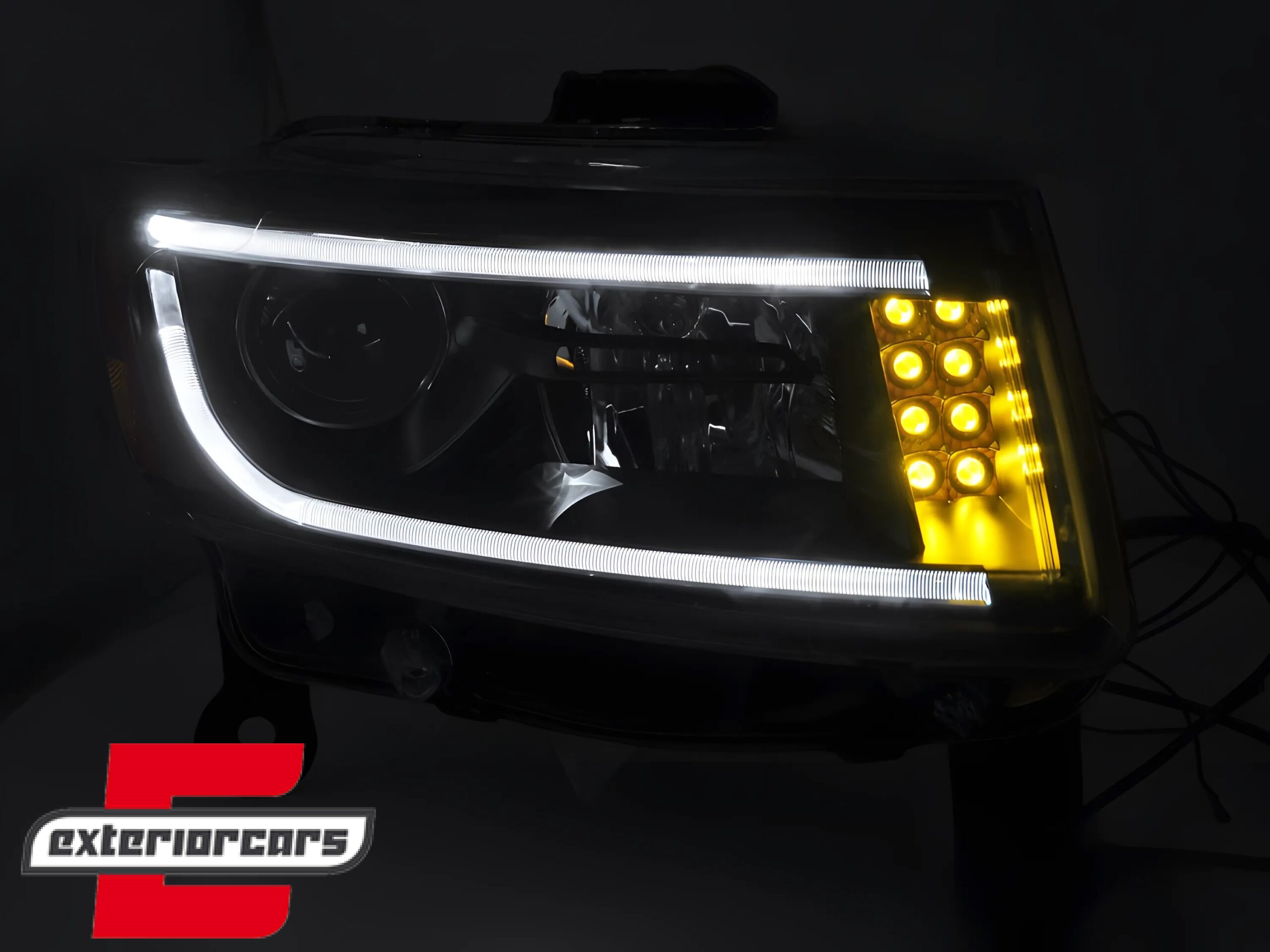 Prednja svjetla TubeLight dizajn (crna) / Jeep Grand Cherokee WK2 Facelift (2014-2016) - Slika 4