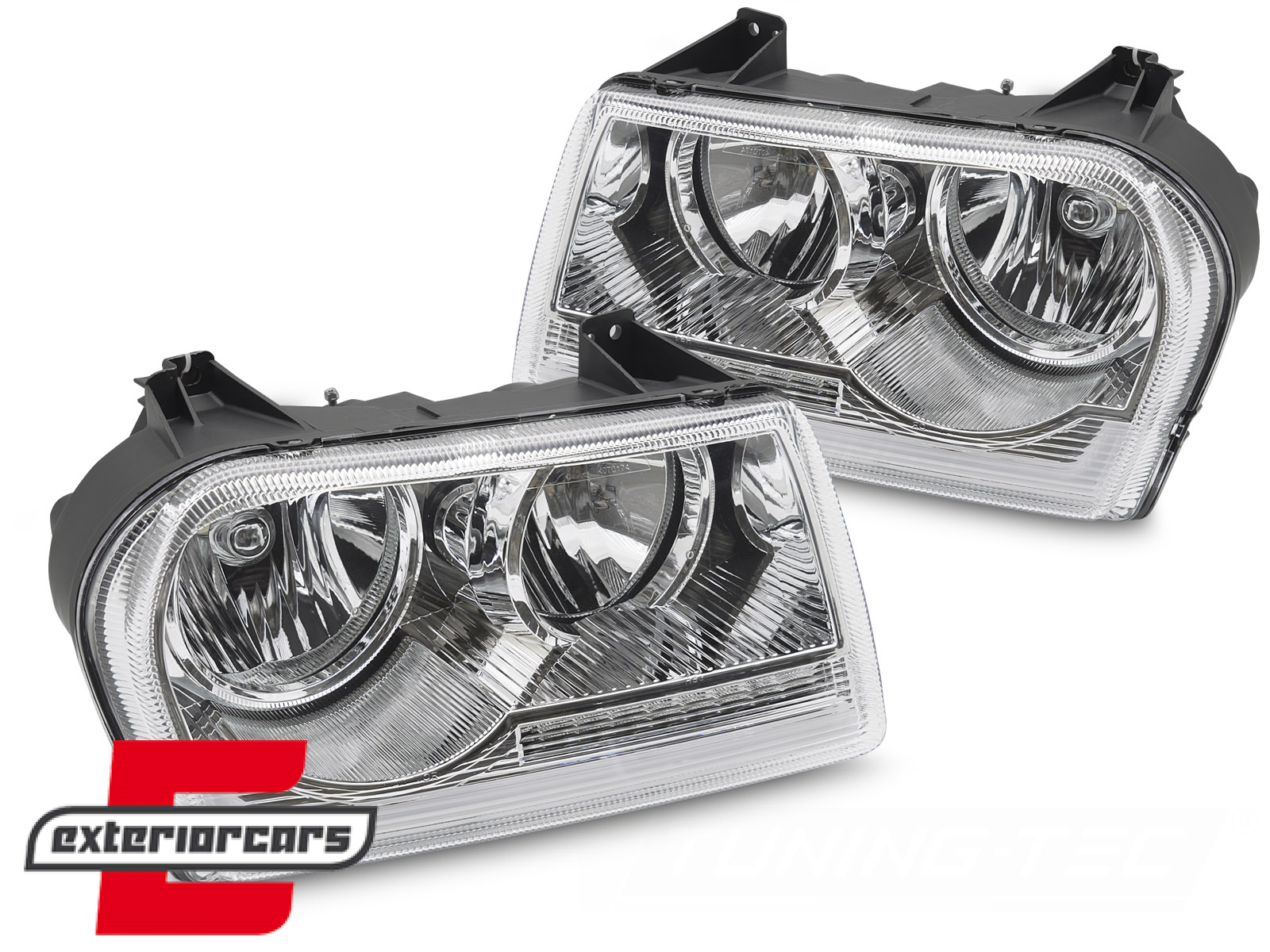 Prednja svjetla SEQ žmigavci TubeLight dizajn (chrome) / CHRYSLER 300C (2005-2008) - Slika 2