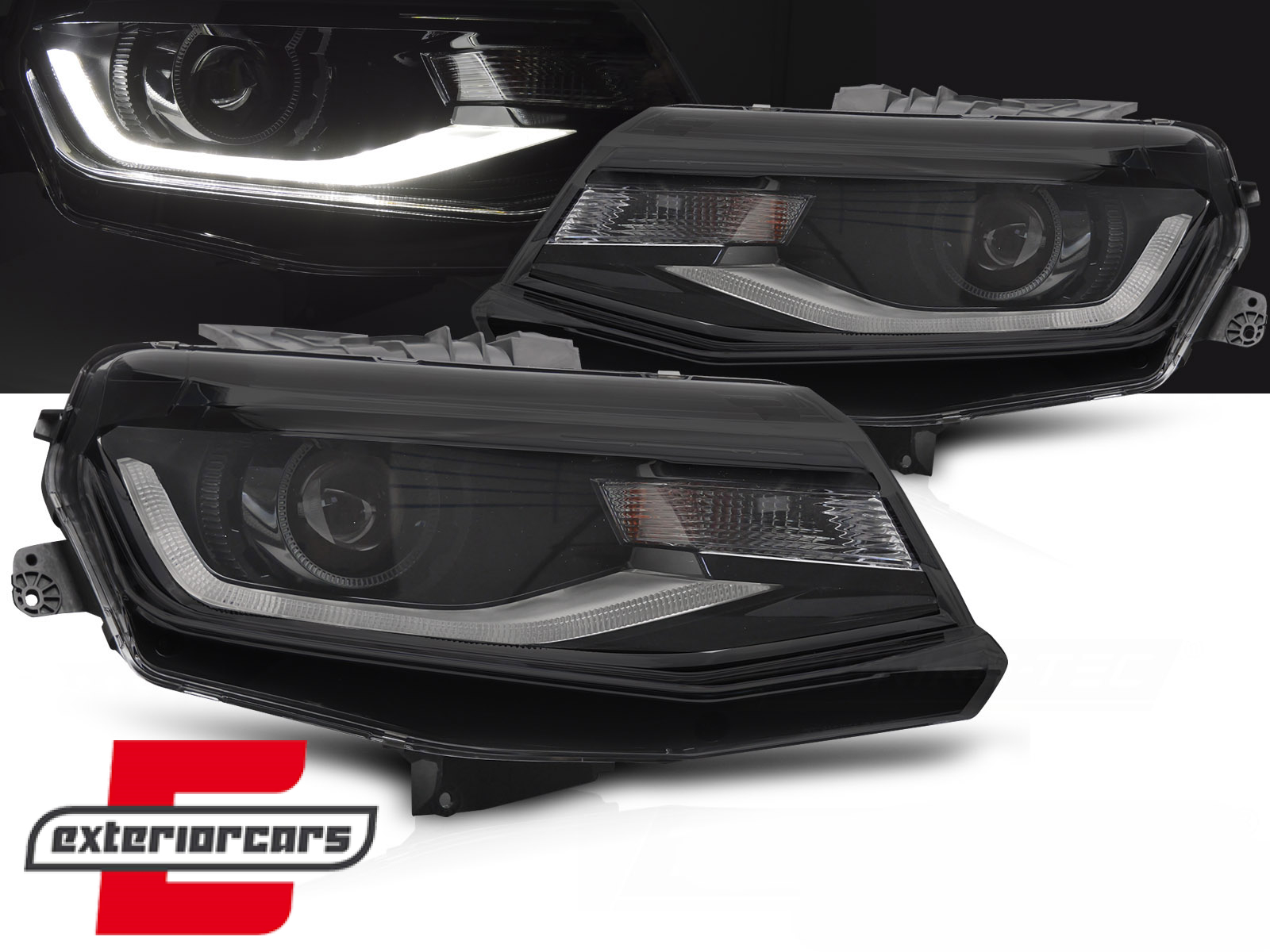 Prednja svjetla LED DRL (crna) / Chevrolet Camaro (2016-2018)