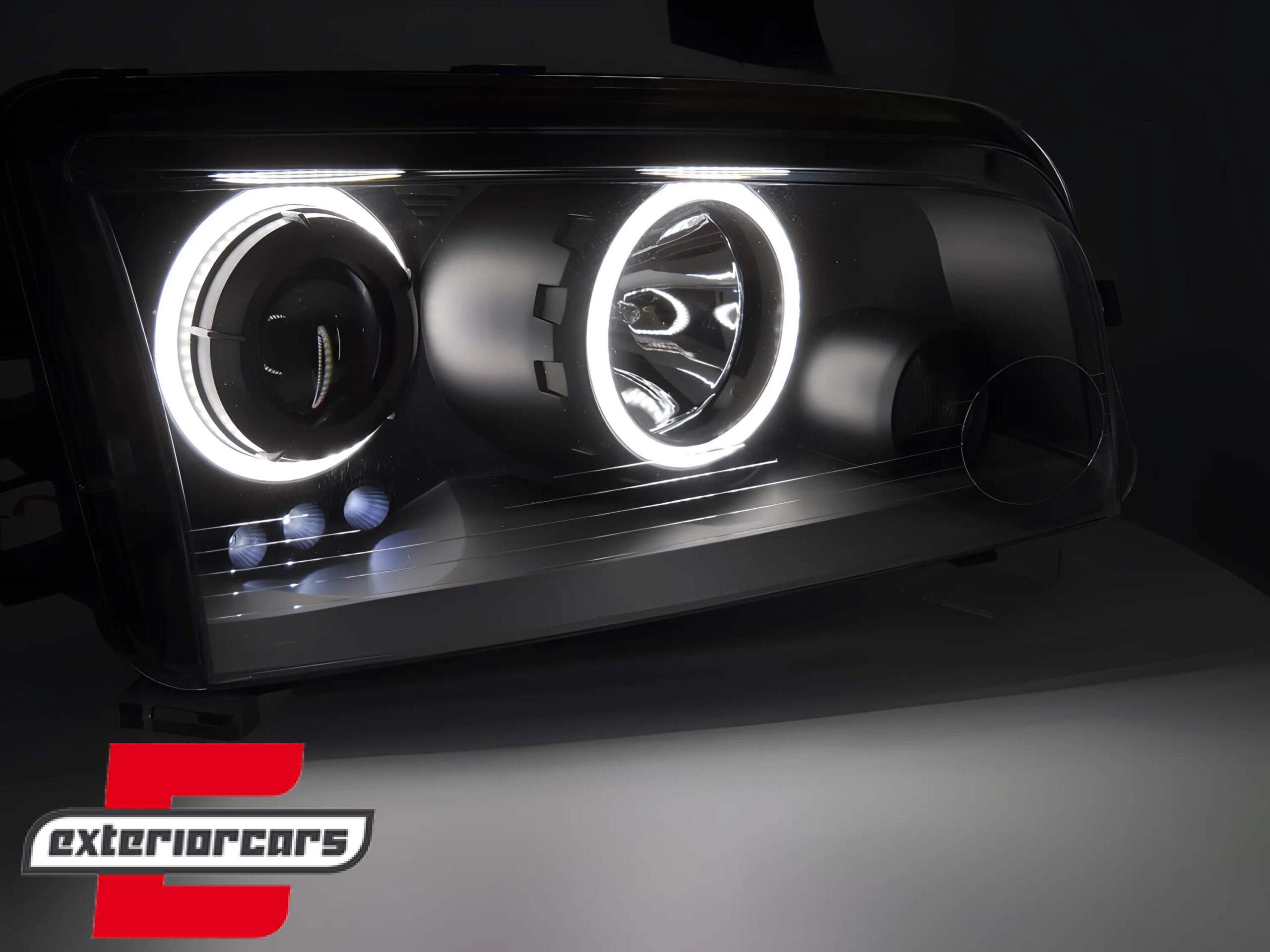 Prednja svjetla Angel Eyes (crna) / DODGE CHARGER LX (2006-2010) - Slika 3