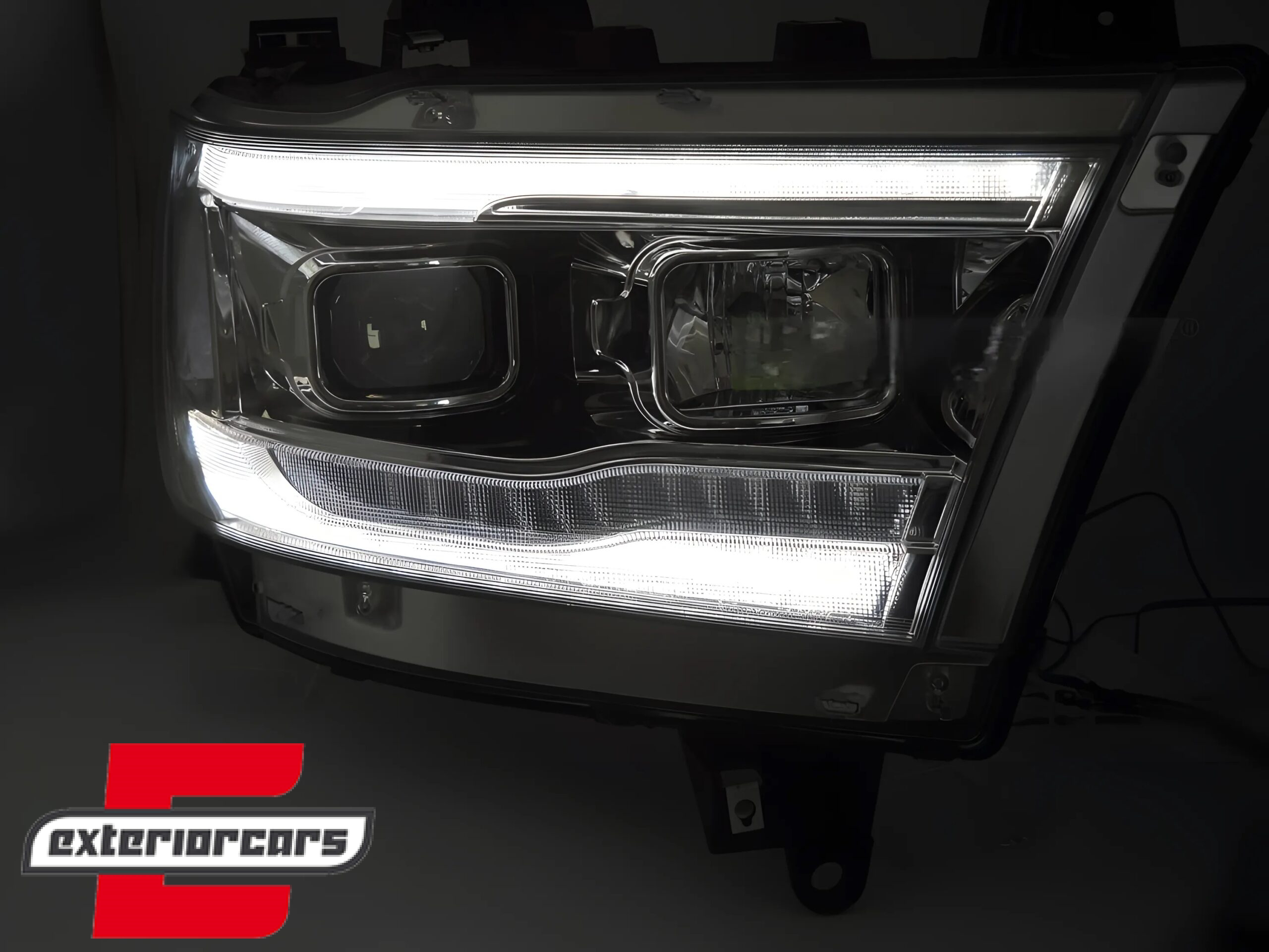Prednja svjetla SEQ žmigavci TubeLight dizajn (chrome) / DODGE RAM (2019-2022) - Slika 3