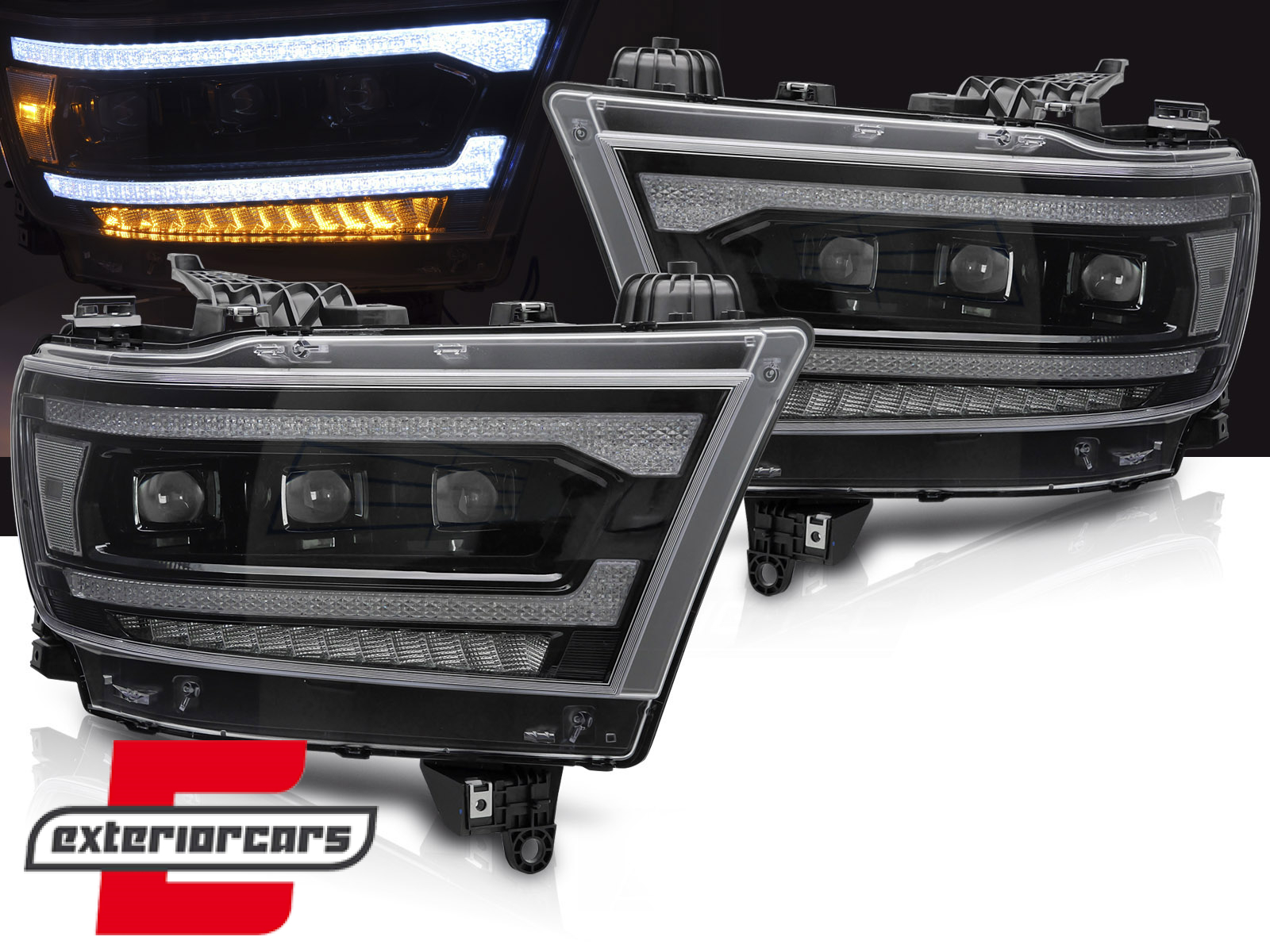 Full LED prednja svjetla SEQ žmigavci / DODGE RAM (2019-2022)