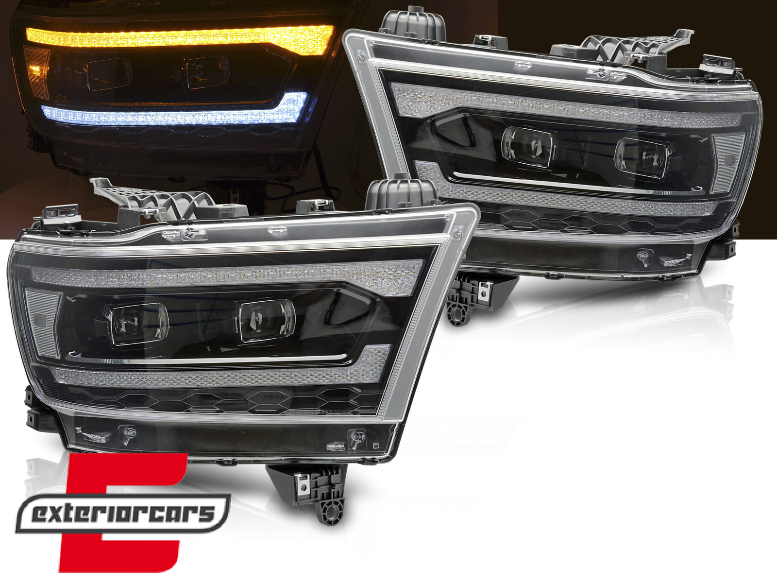 Full LED prednja svjetla SEQ žmigavci / DODGE RAM (2019-2022)