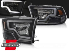 LED prednja svjetla TubeLight dizajn (crna) / DODGE RAM (2009-2018)