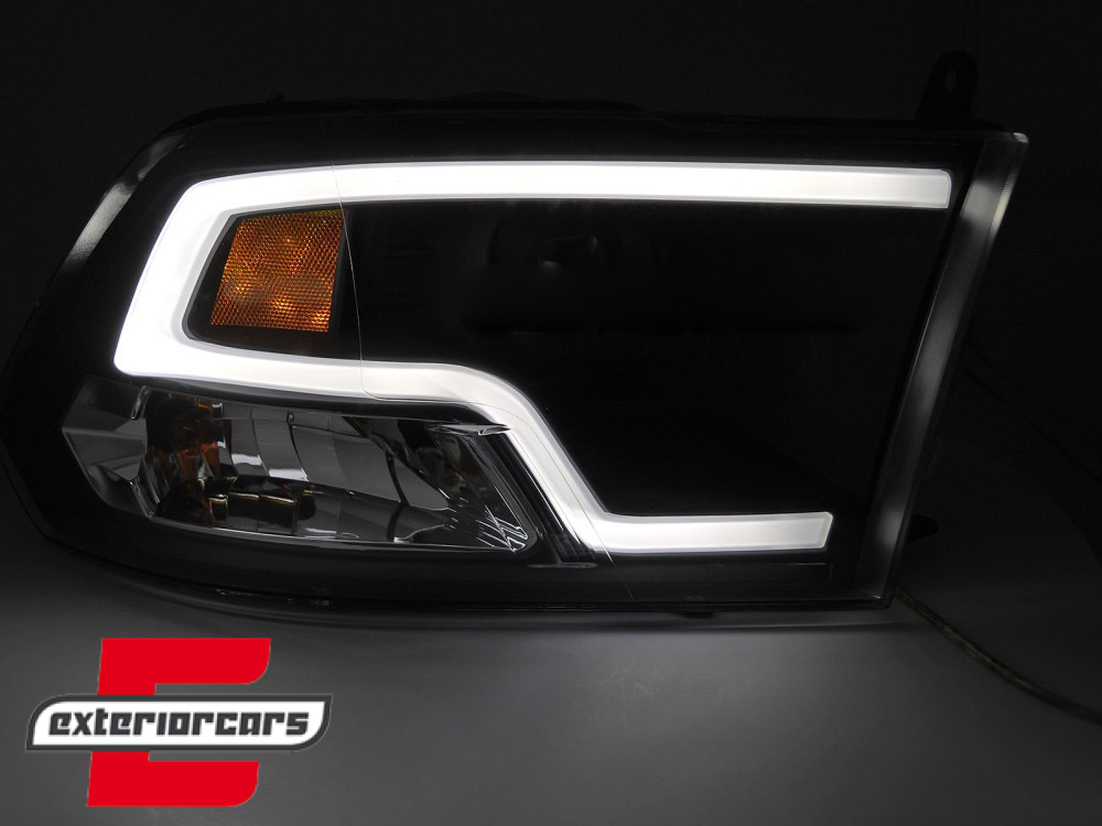 Prednja svjetla TubeLight dizajn (crna) / DODGE RAM (2009-2018) - Slika 3