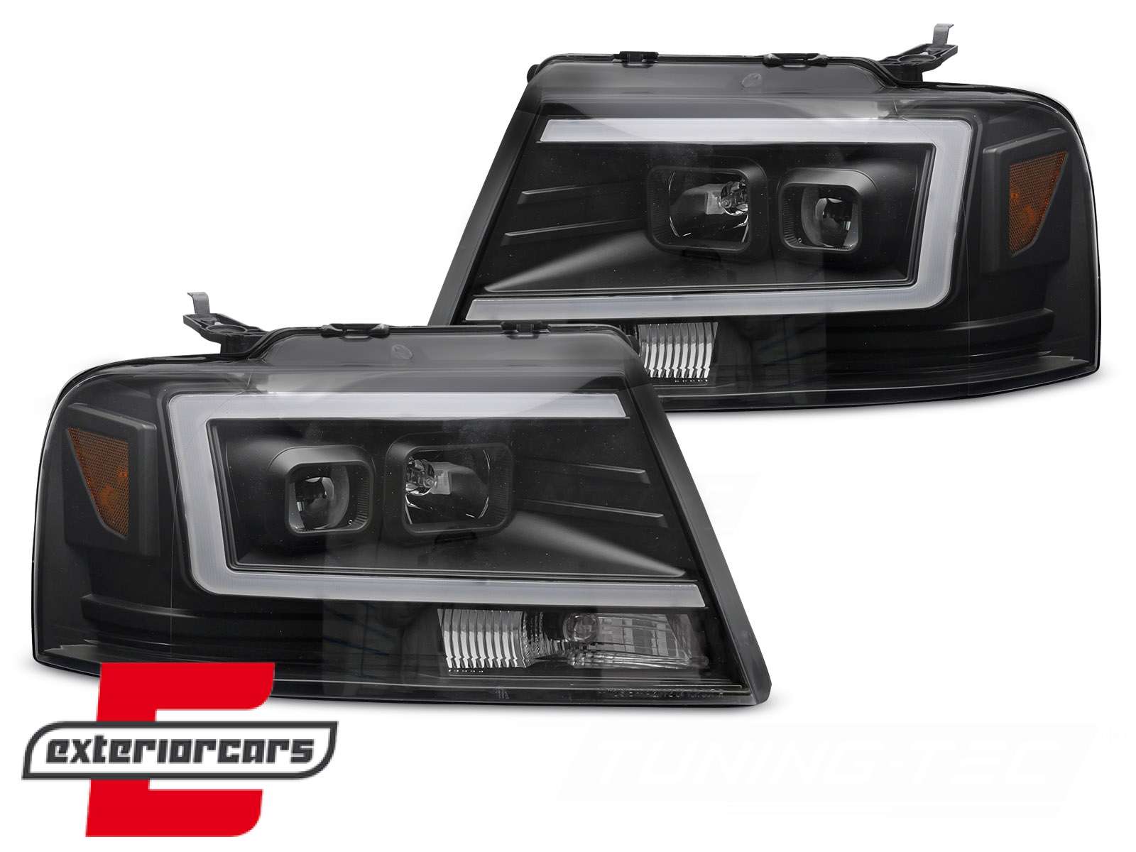Prednja svjetla TubeLED dizajn (crna) / FORD F150 Mk11 (2004-2008) - Slika 2