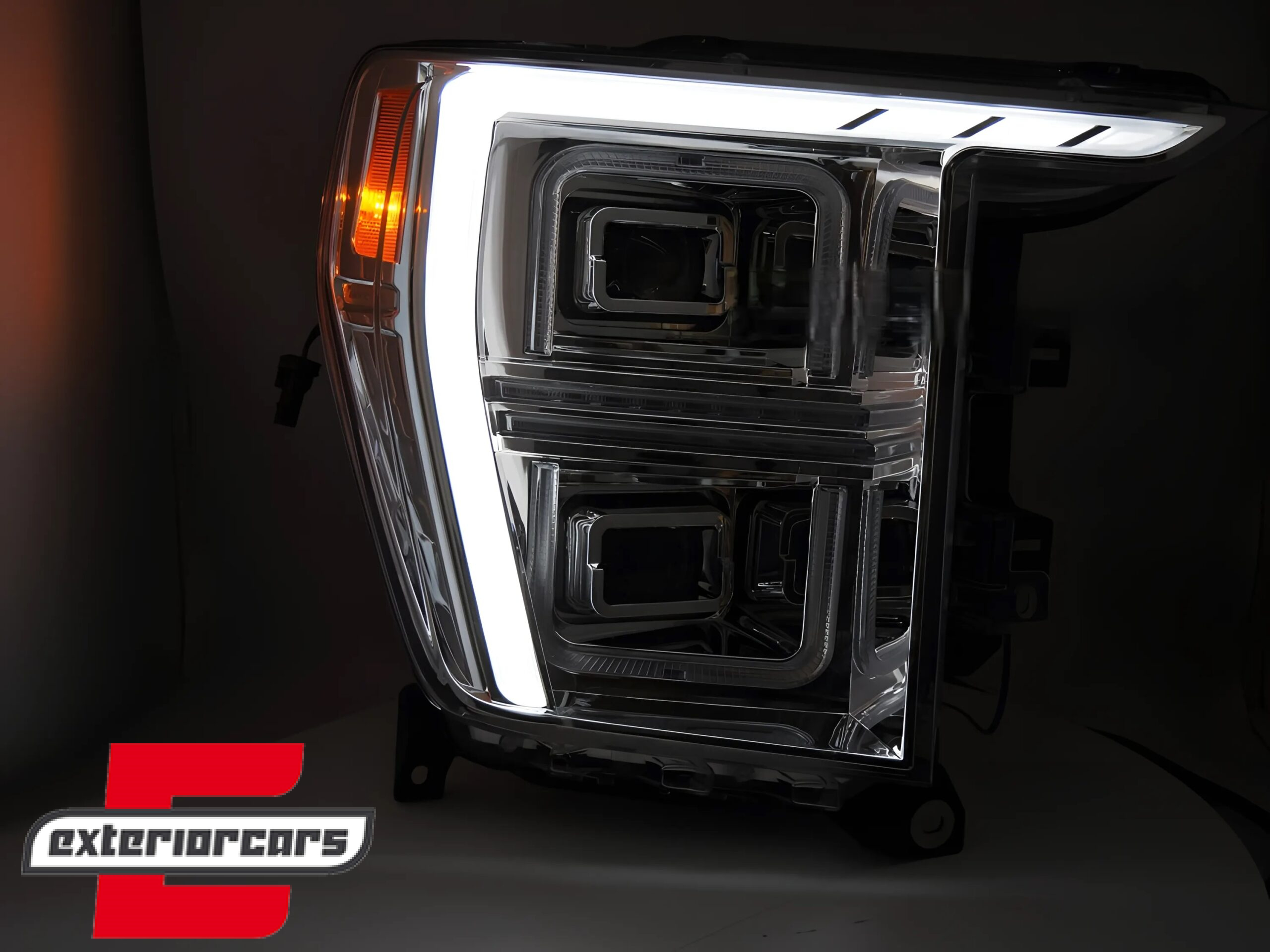 Full LED prednja svjetla SEQ žmigavci TubeLight dizajn (chrome) / FORD F150 Mk14 (2020-2023) - Slika 3