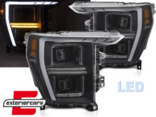 Full LED prednja svjetla SEQ žmigavci TubeLight dizajn (crna) / FORD F150 Mk14 (2020-2023)