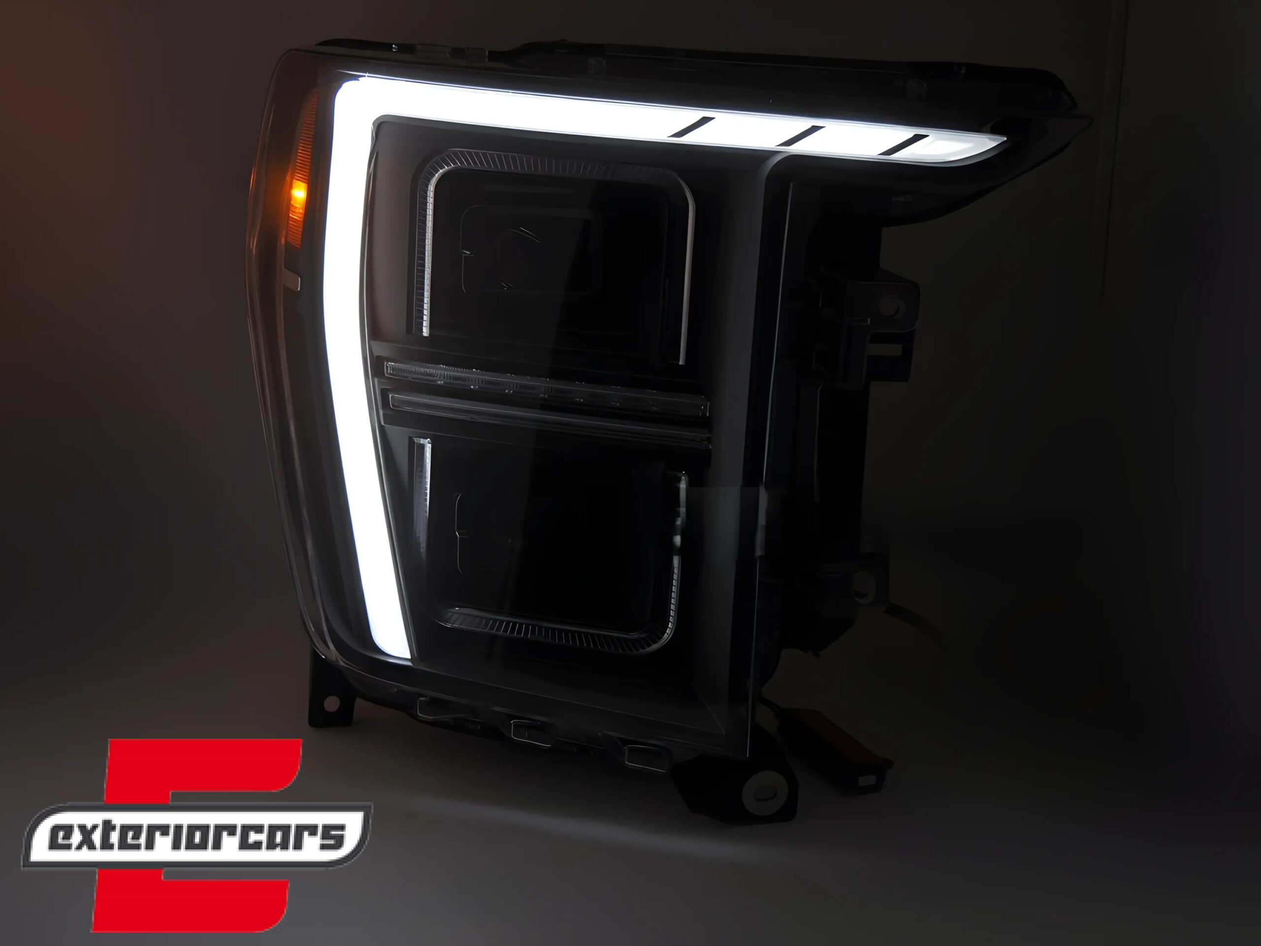 Full LED prednja svjetla SEQ žmigavci TubeLight dizajn (crna) / FORD F150 Mk14 (2020-2023) - Slika 3