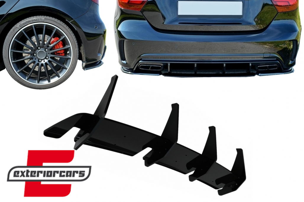 Splitter difuzora zraka (piano crna) / Mercedes A-klasa W176 A45 Hatchback (2015-2018)