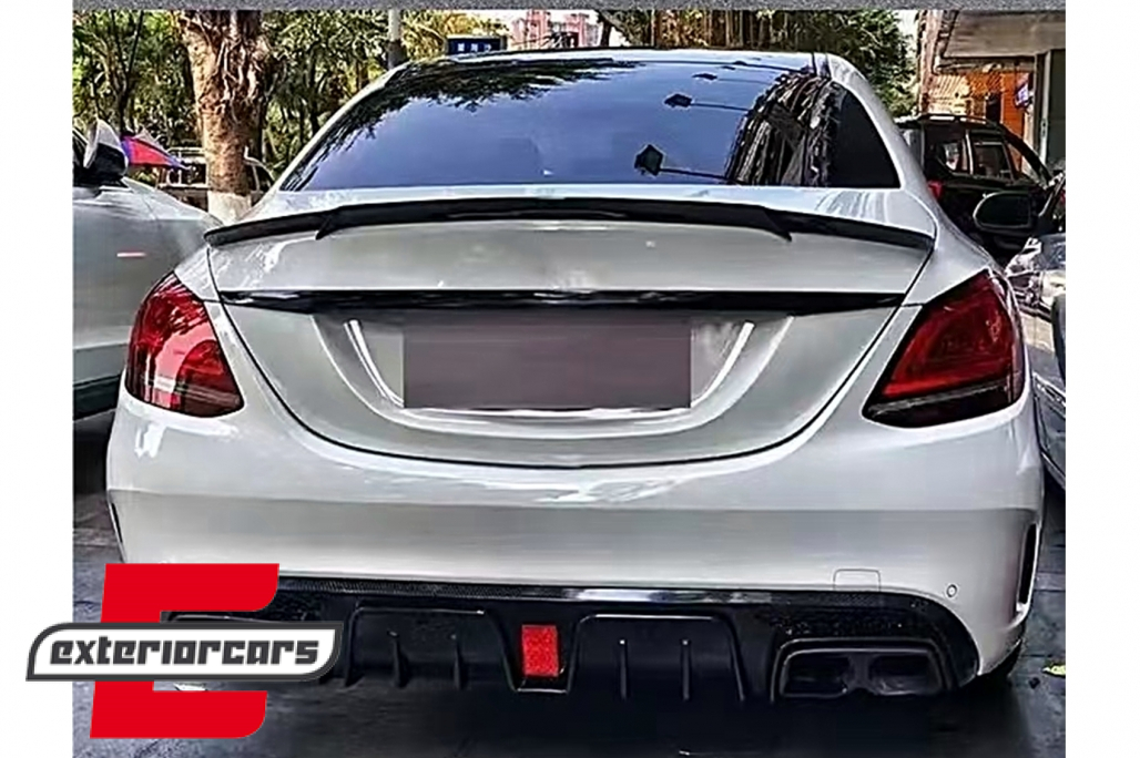 Difuzor zraka & nastavci auspuha B-dizajn (piano crna) / Mercedes C-klasa W205 S205 (2014-2020) - Slika 17