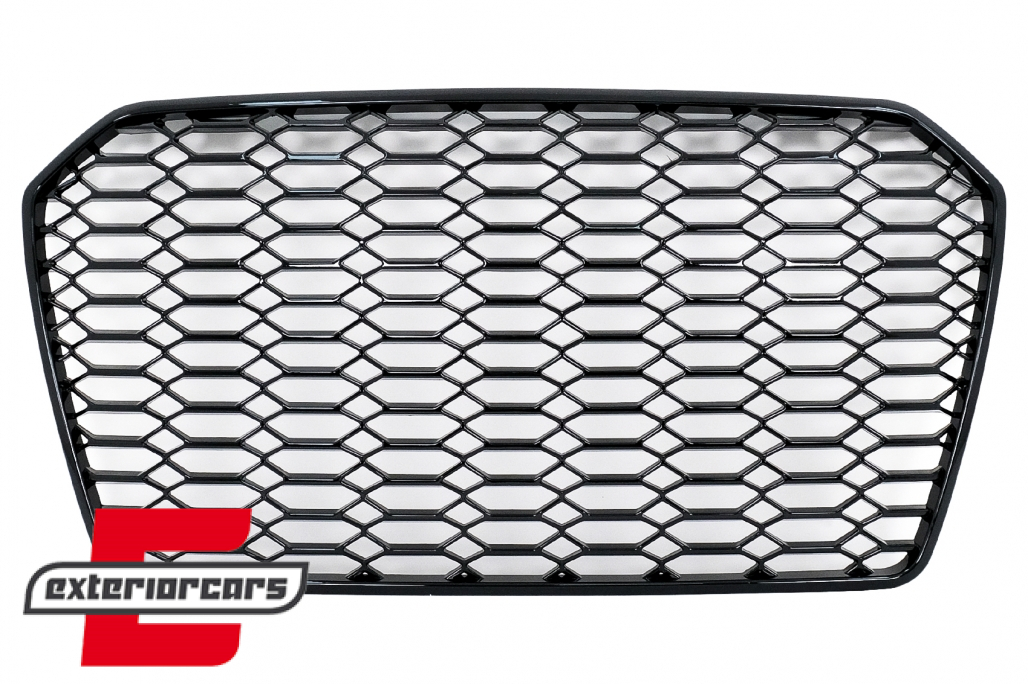 Prednja maska RS6 2020 dizajn (piano crna) / Audi A6 C7 4G Facelift (2015-2018) - Slika 2