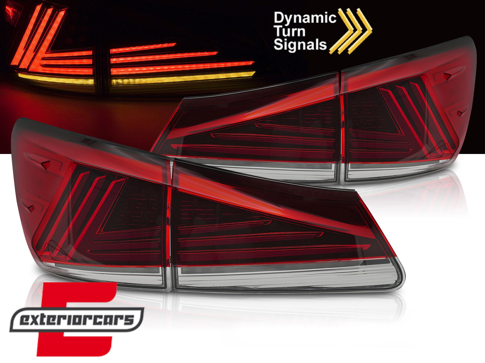 Full LED stražnja svjetla SEQ žmigavci (crvena) / Lexus IS XE20 (2006-2012)