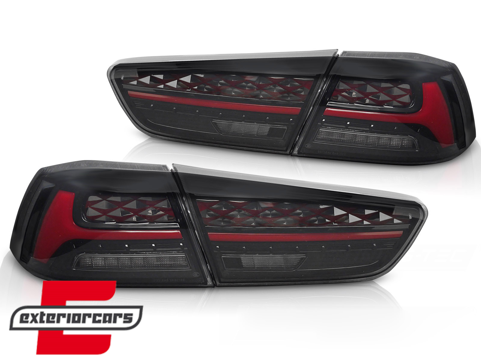 Full LED stražnja svjetla SEQ žmigavci (crvena) / Mitsubishi Lancer 8 limuzina (2007-2017) - Slika 2