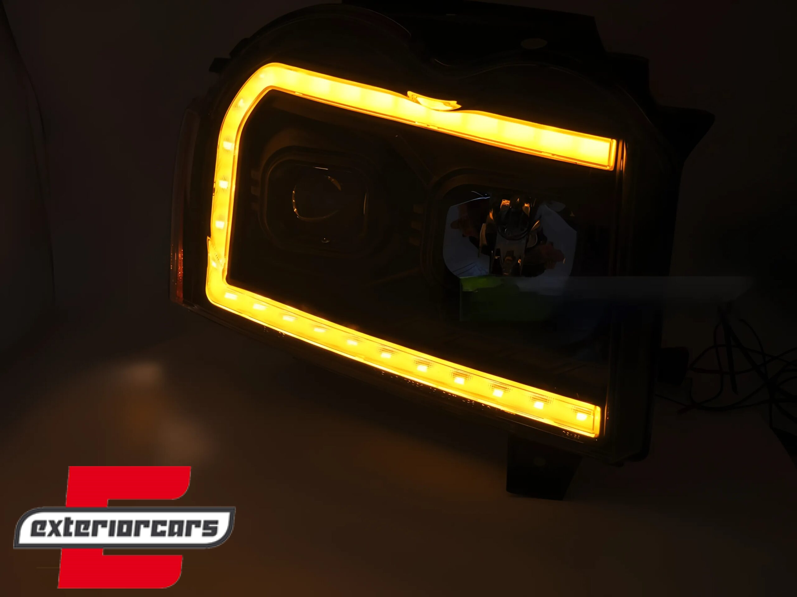 Prednja svjetla LED DRL SEQ žmigavci (crna) / Jeep Grand Cherokee WK (2005-2008) - Slika 4
