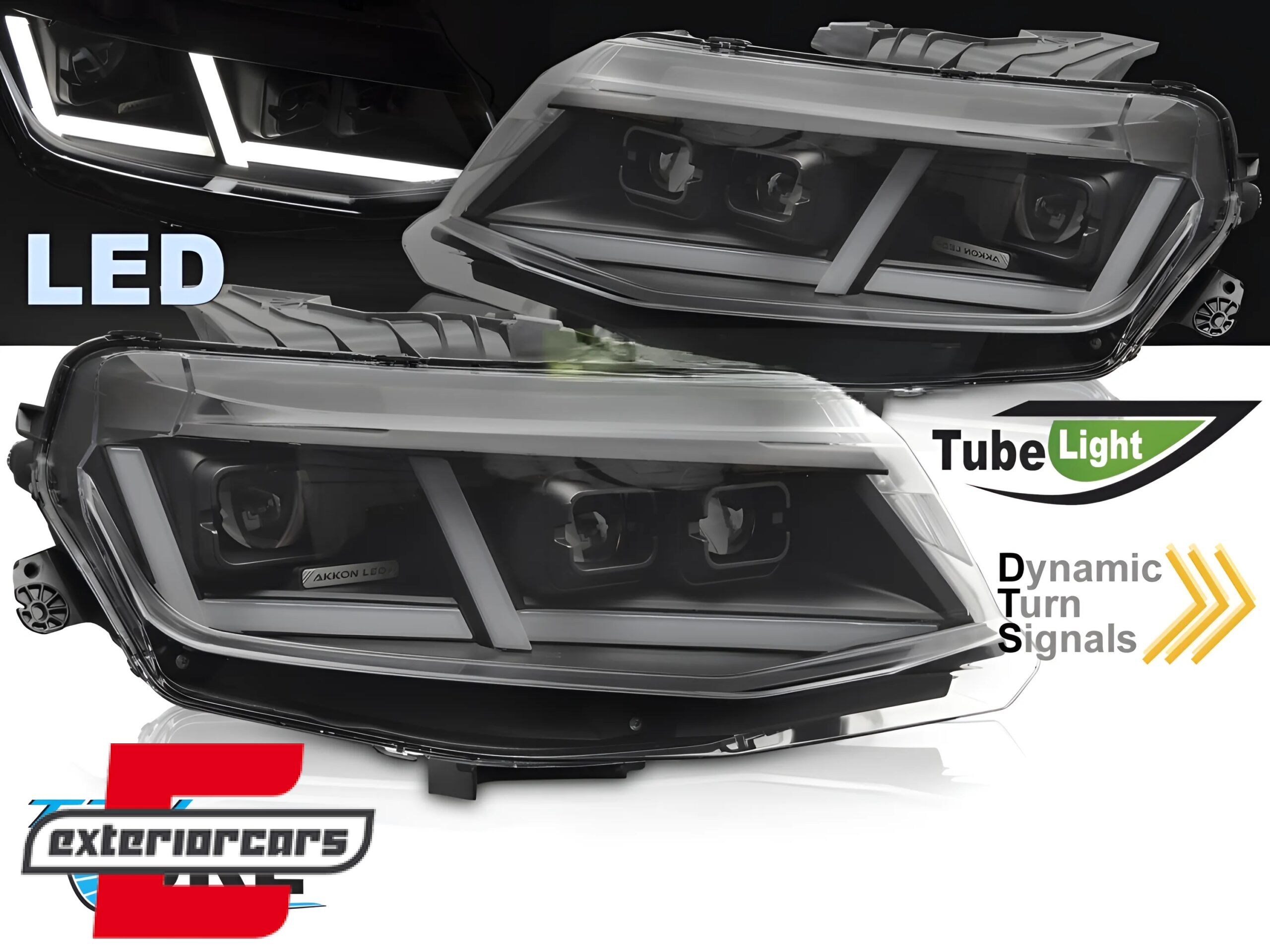 Full LED prednja svjetla SEQ žmigavci (crna) / Chevrolet Camaro (2016-2018)