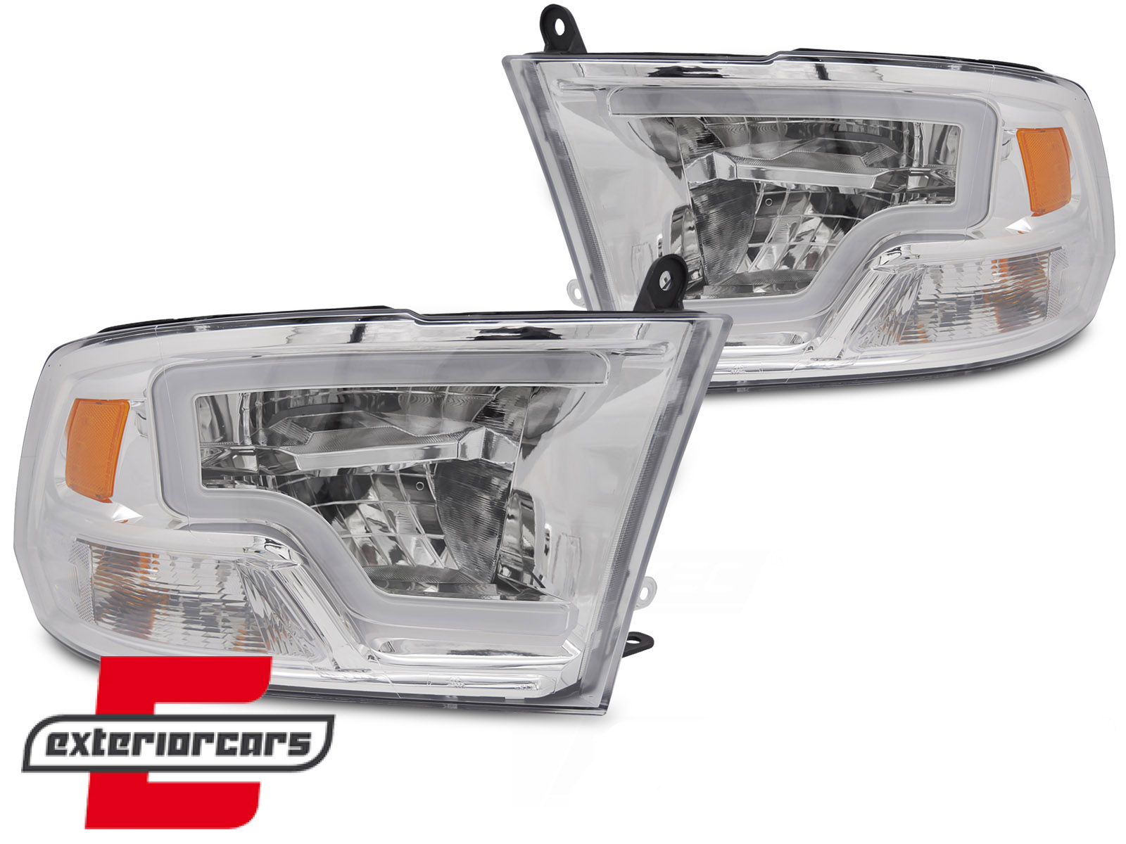 LED prednja svjetla TubeLight dizajn (chrome) / DODGE RAM (2009-2018) - Slika 2