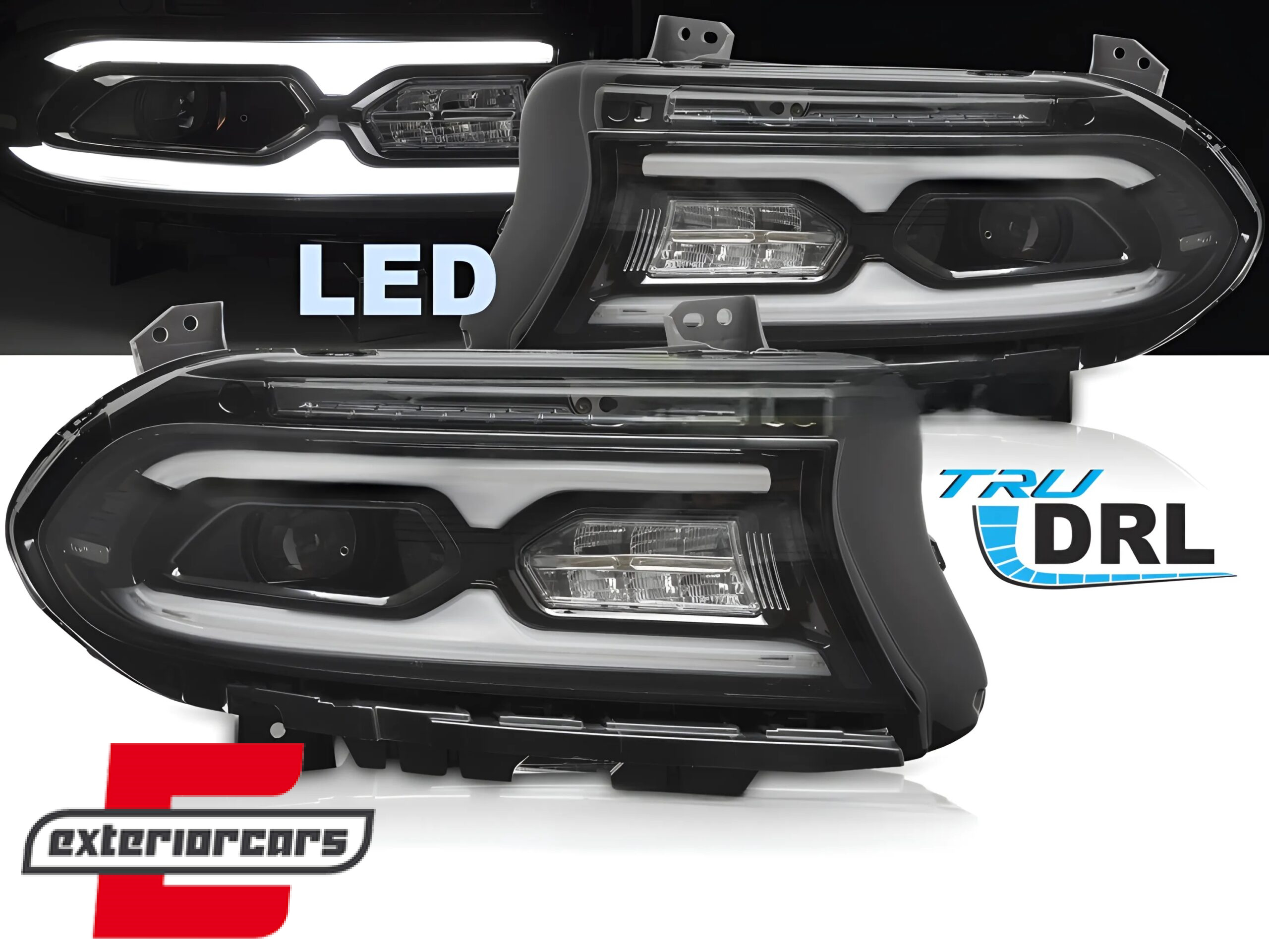 Full LED prednja svjetla TruDRL (crna) / Dodge Charger (2014-2023)