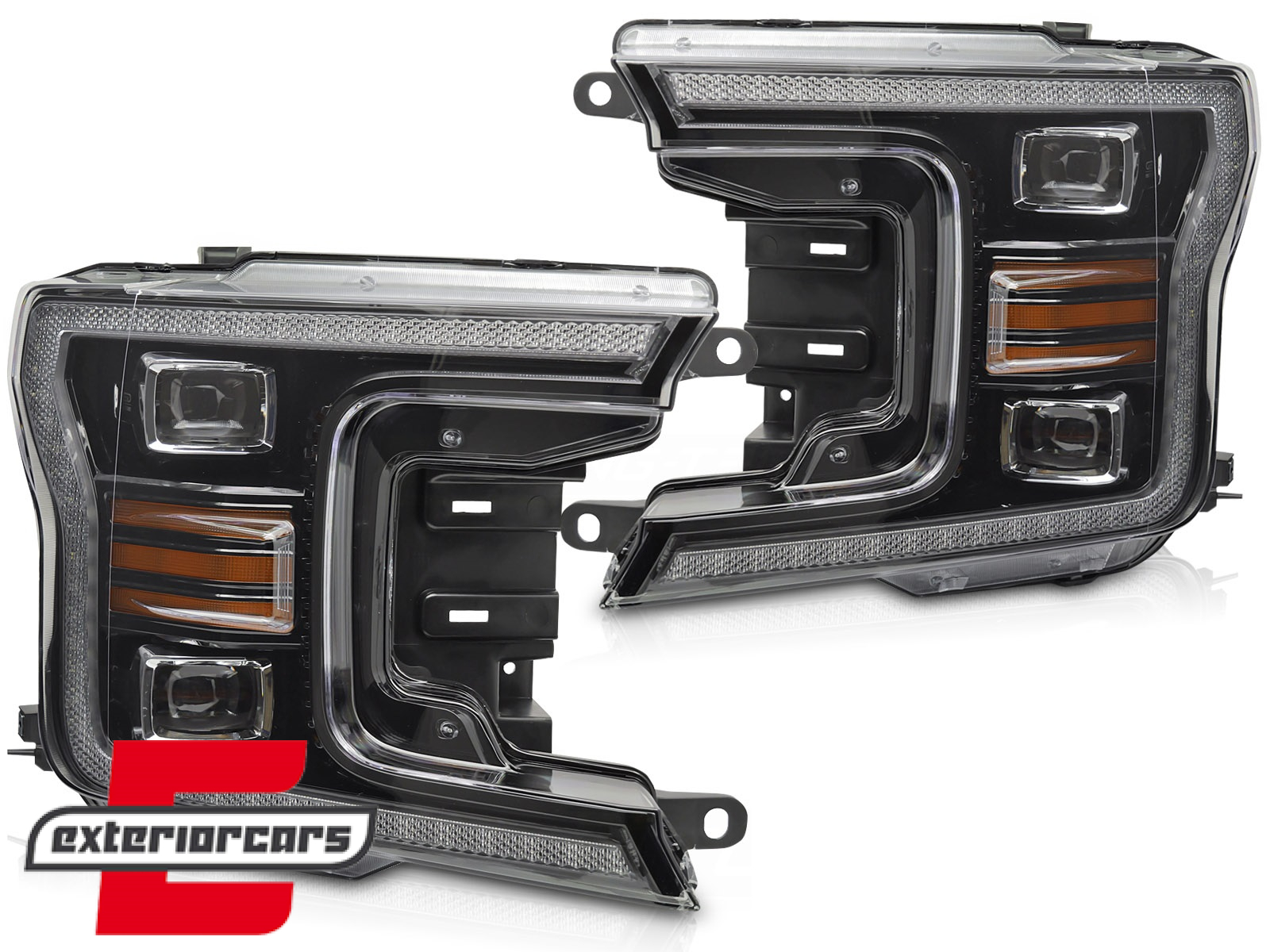 Full LED prednja svjetla TruDRL dizajn (crna) / FORD F150 Mk13 Facelift (2017-2020) - Slika 2
