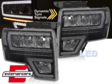 Full LED prednja svjetla SEQ žmigavci (crna) / FORD F150 MK12 (2008-2014)