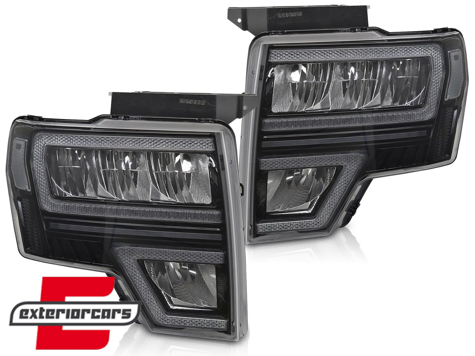 Full LED prednja svjetla SEQ žmigavci (crna) / FORD F150 MK12 (2008-2014) - Slika 2