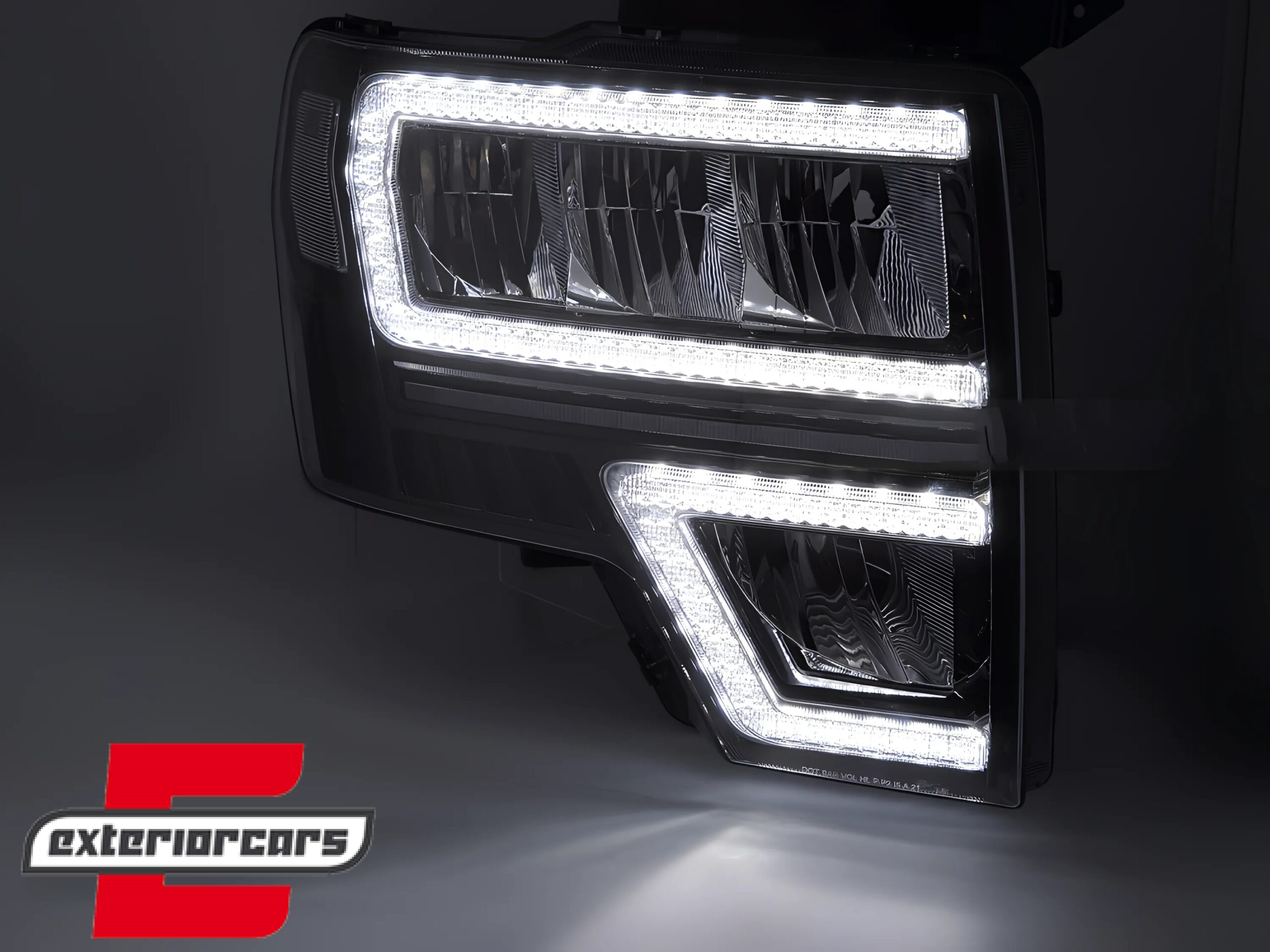 Full LED prednja svjetla SEQ žmigavci (crna) / FORD F150 MK12 (2008-2014) - Slika 3