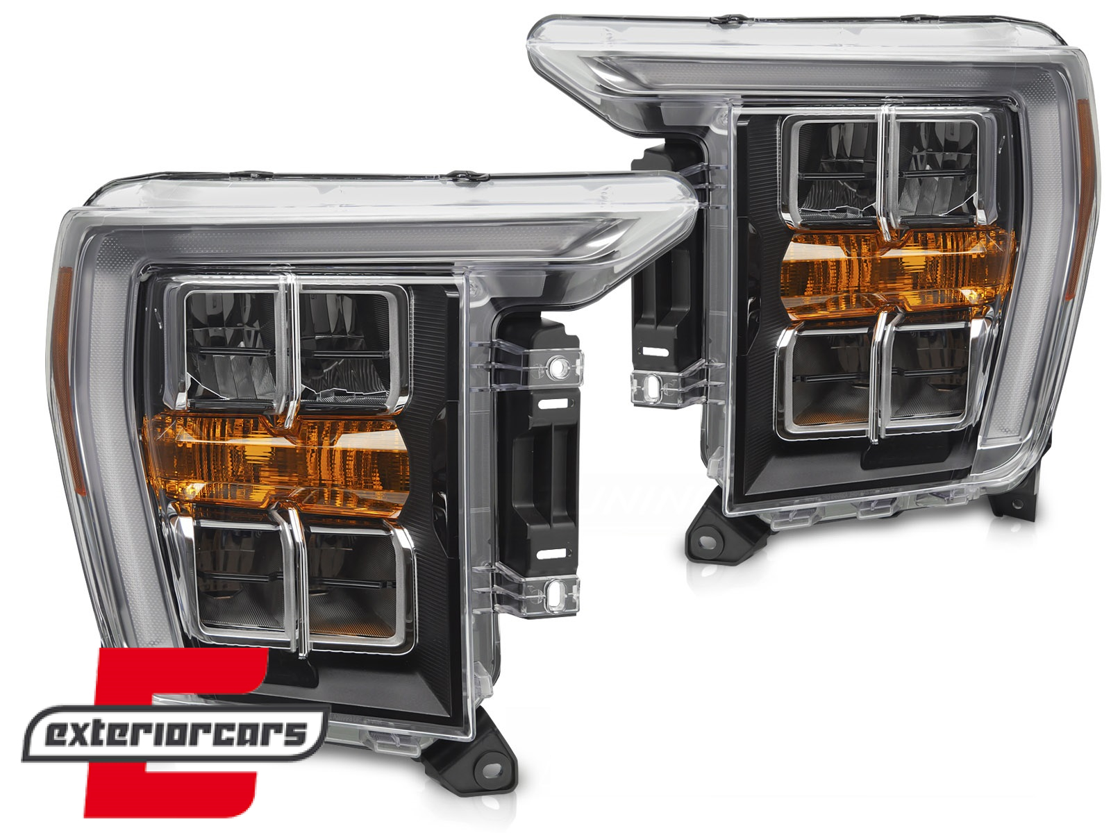 Prednja svjetla LED TruDRL dizajn (crna) / FORD F150 Mk14 (2020-2023) - Slika 2