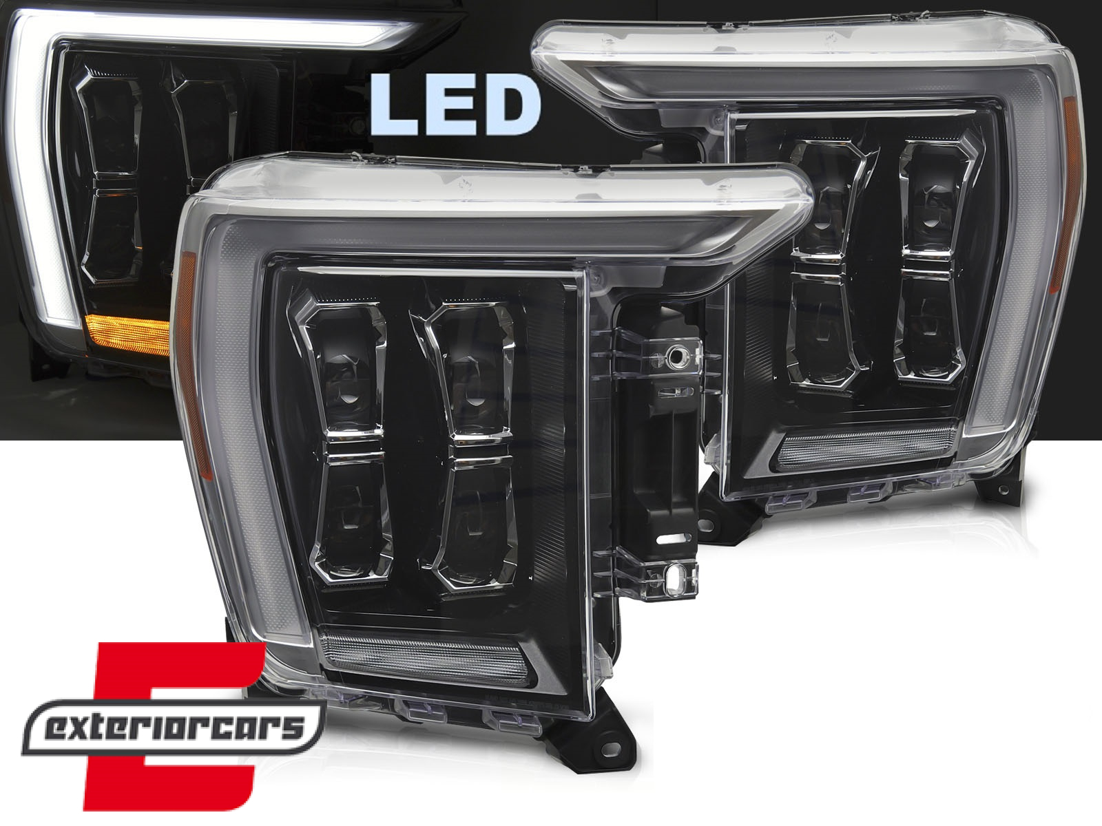 Full LED prednja svjetla TruDRL dizajn (crna) / FORD F150 Mk14 (2020-2023)
