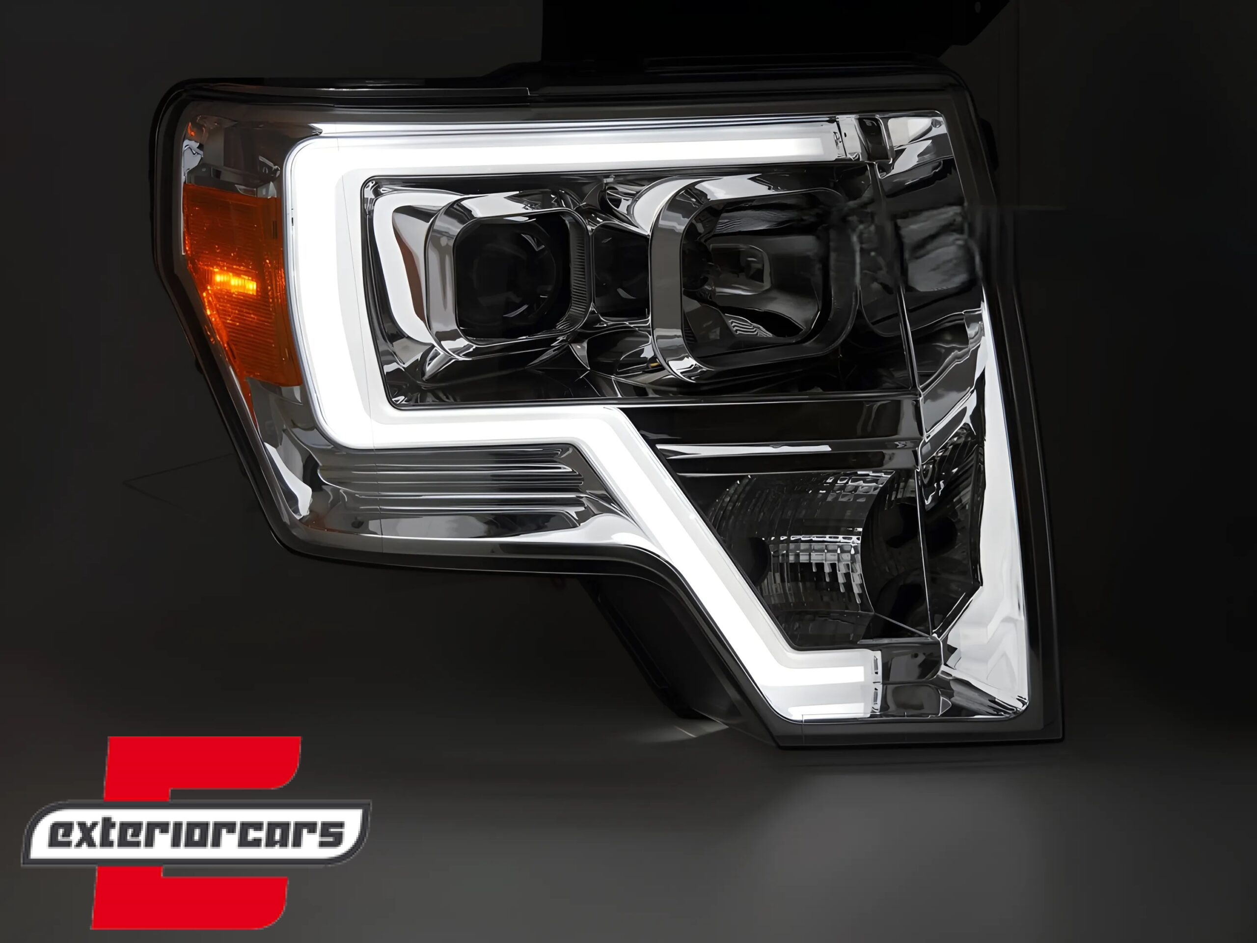 Prednja svjetla Tubelight dizajn (chrome) / FORD F150 MK12 (2008-2014) - Slika 3