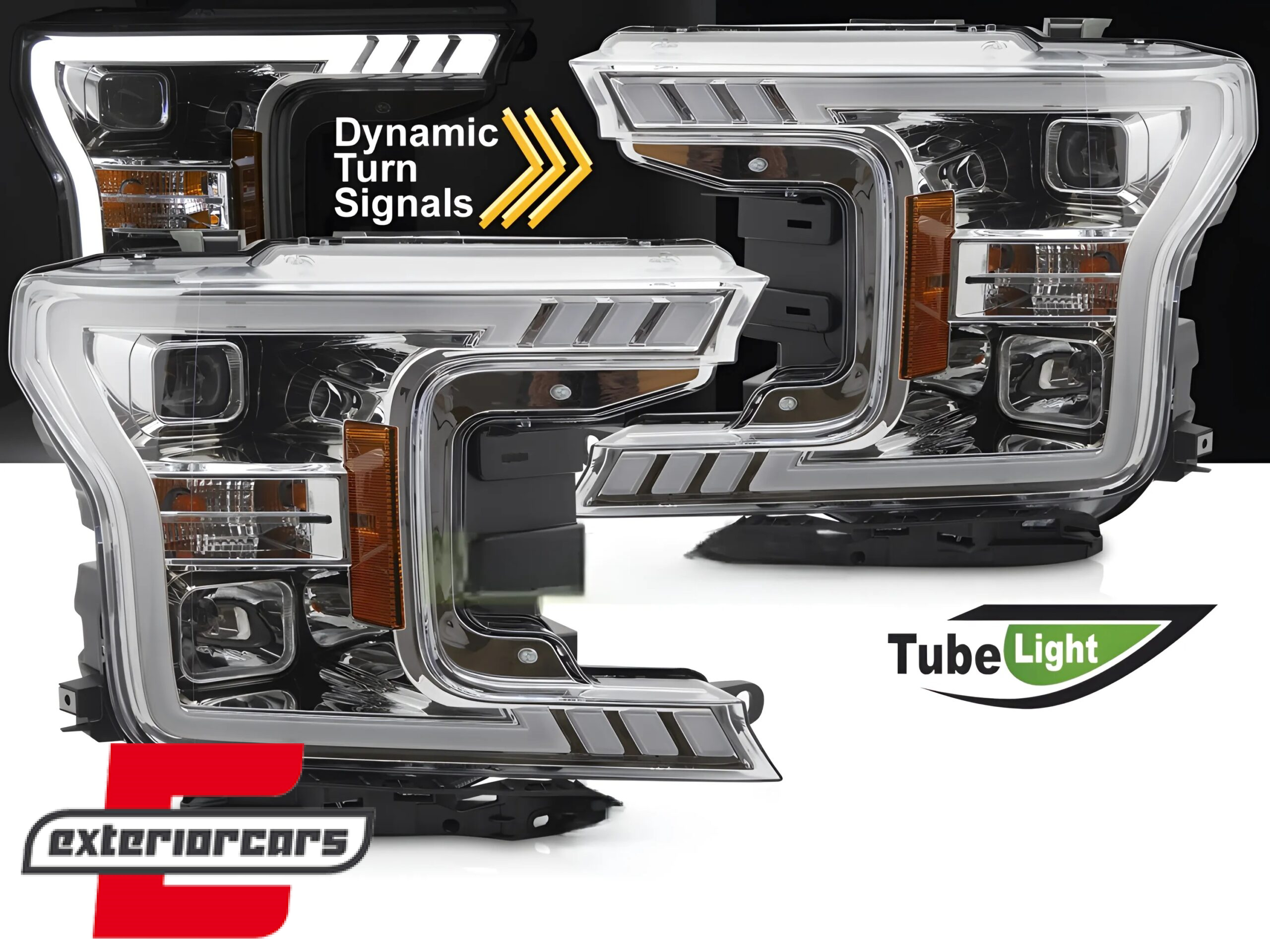 Prednja svjetla LED SEQ žmigavci (chrome) / FORD F150 Mk13 Facelift (2017-2020)