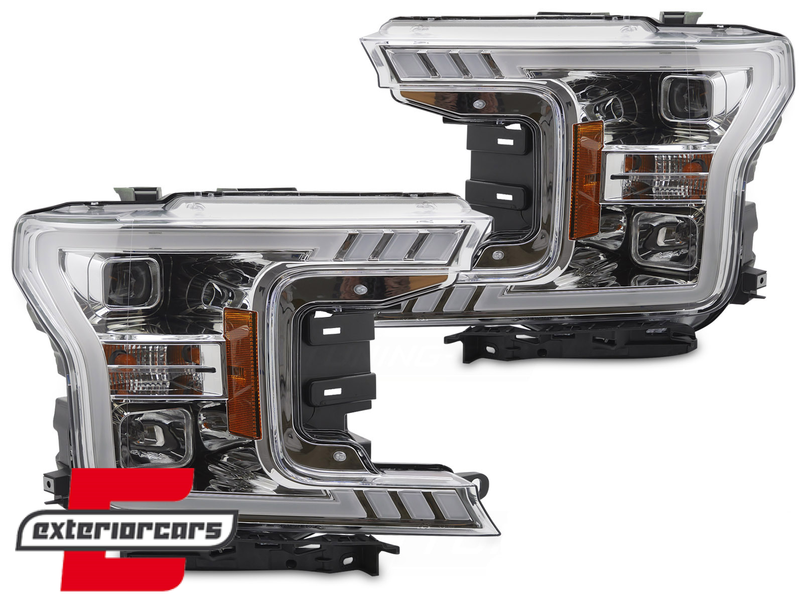 Prednja svjetla LED SEQ žmigavci (chrome) / FORD F150 Mk13 Facelift (2017-2020) - Slika 2