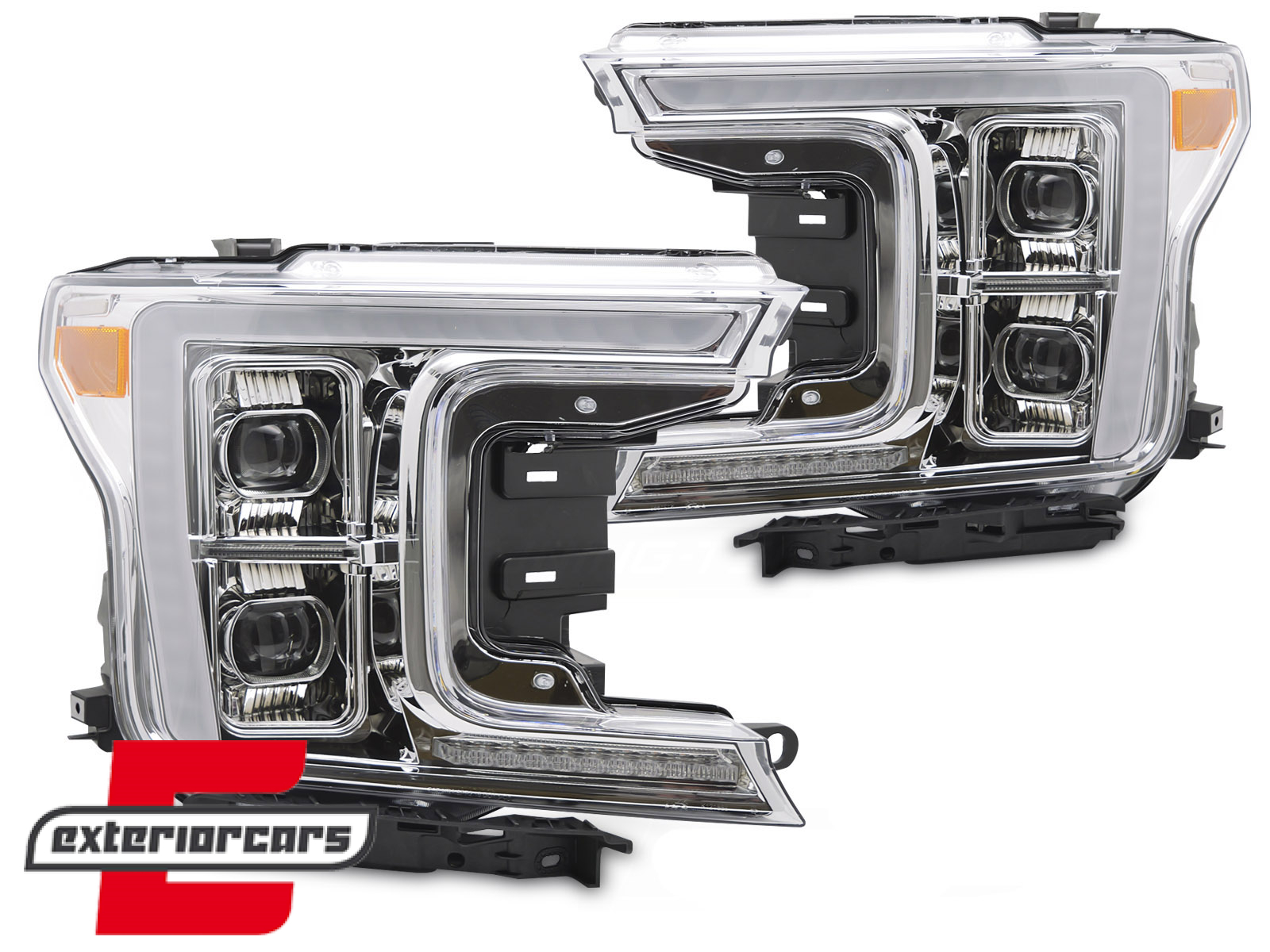 Full LED prednja svjetla SEQ žmigavci (chrome) / FORD F150 Mk13 Facelift (2017-2020) - Slika 2