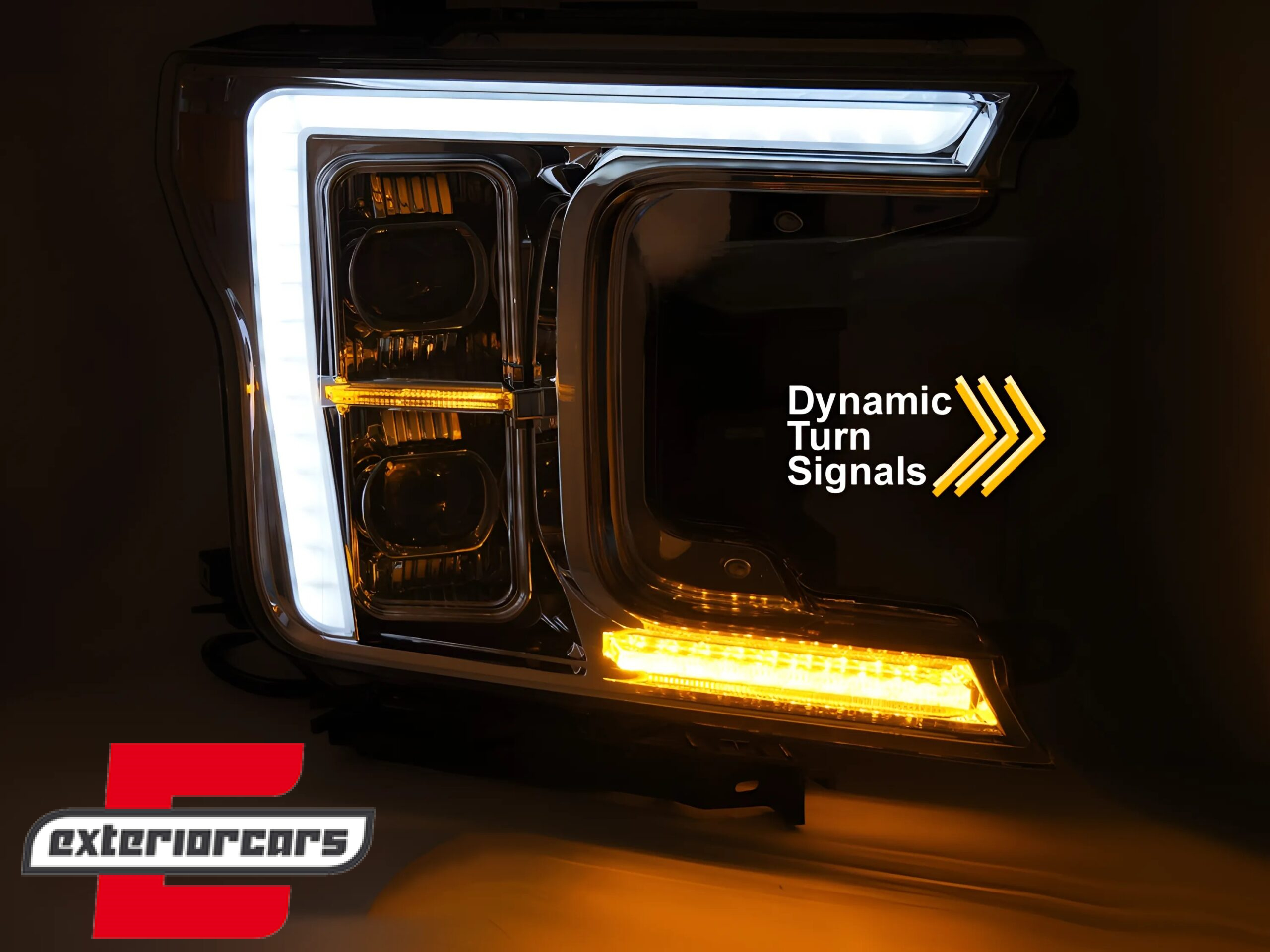Full LED prednja svjetla SEQ žmigavci (chrome) / FORD F150 Mk13 Facelift (2017-2020) - Slika 4