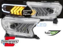 Full LED prednja svjetla SEQ žmigavci (chrome) / Ford Ranger (2015-2022)