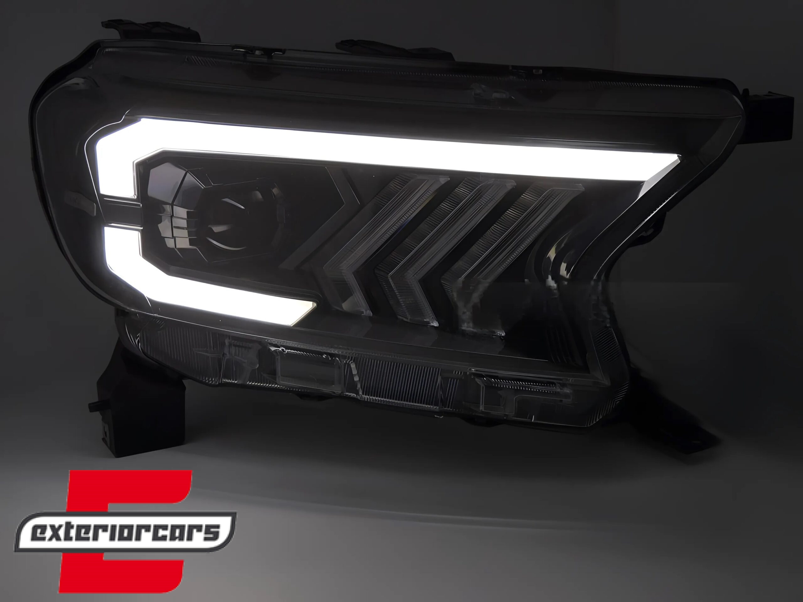 Full LED prednja svjetla SEQ žmigavci (crna) / Ford Ranger (2015-2022) - Slika 3