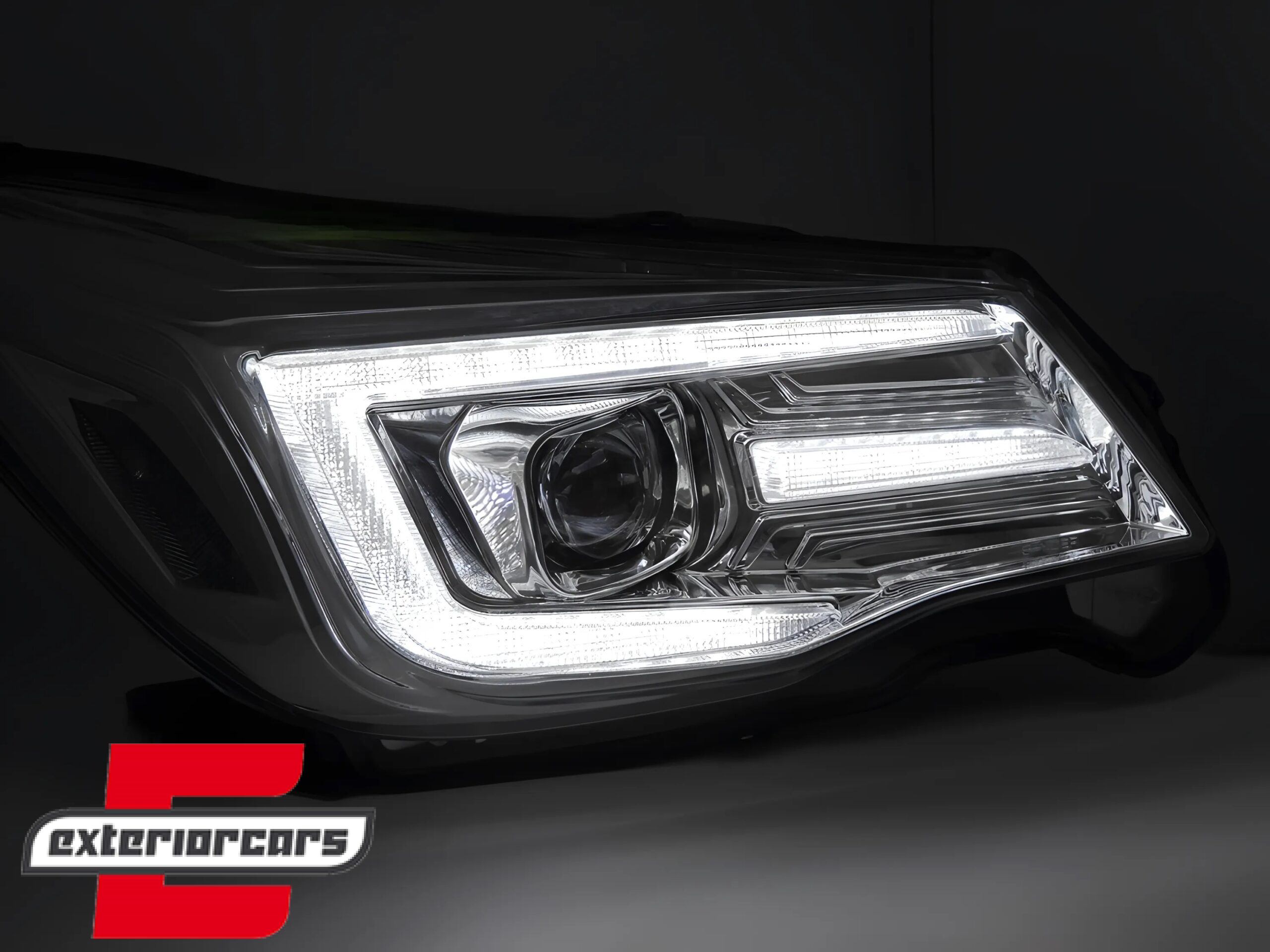 Prednja svjetla LED SEQ žmigavci TubeLight dizajn (chrome) / Subaru Forester IV (2013-2018) - Slika 3
