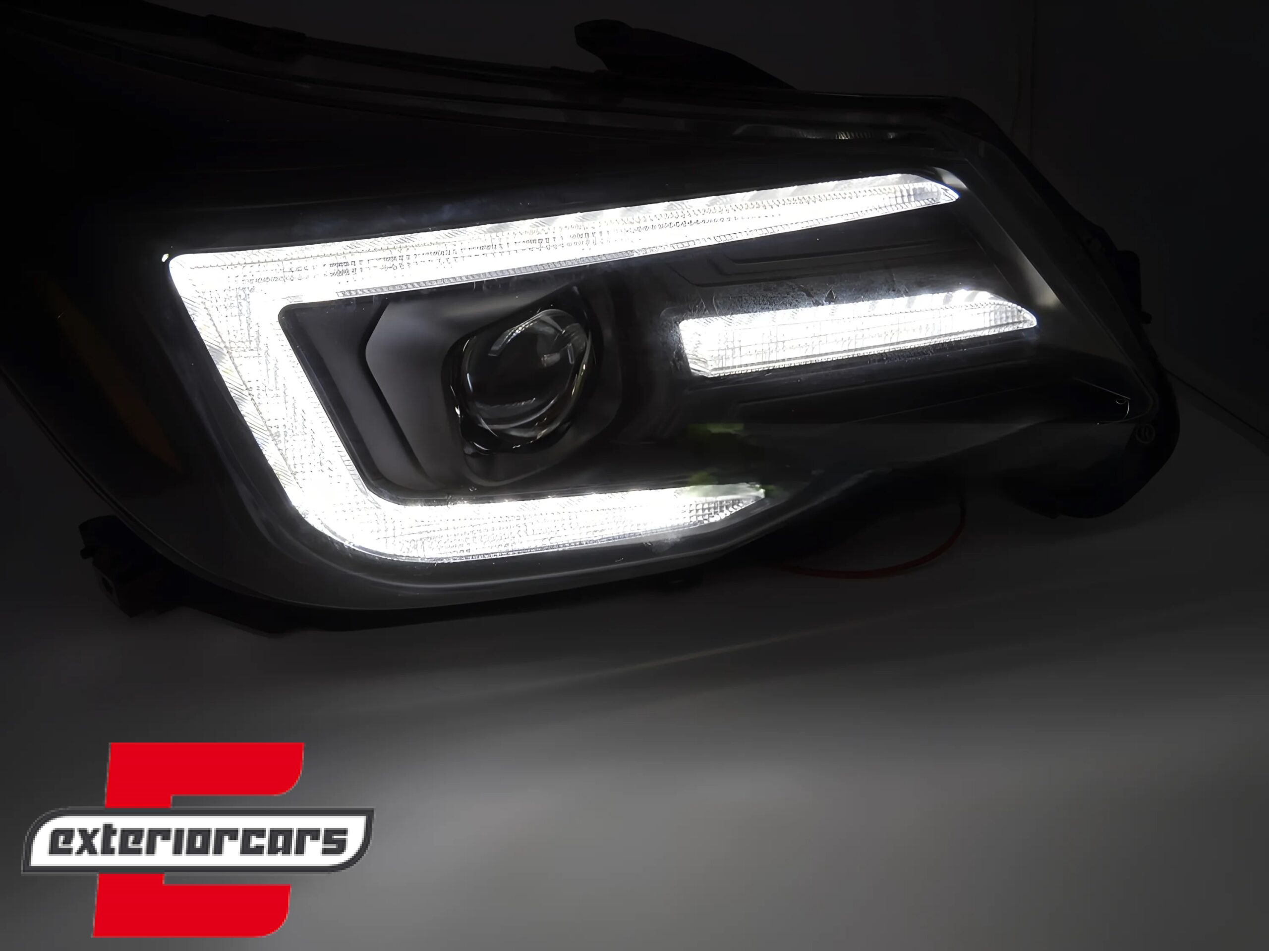 Prednja svjetla LED SEQ žmigavci TubeLight dizajn (crna) / Subaru Forester IV (2013-2018) - Slika 3