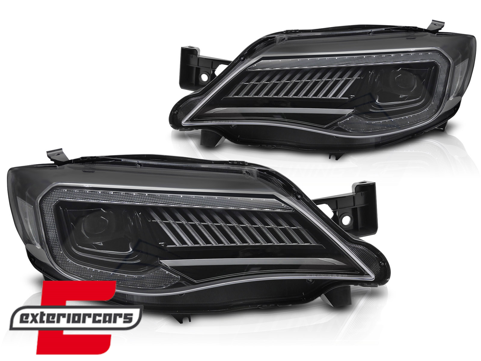Full LED prednja svjetla SEQ žmigavci (crna) Subaru WRX (2008-2014) - Slika 2